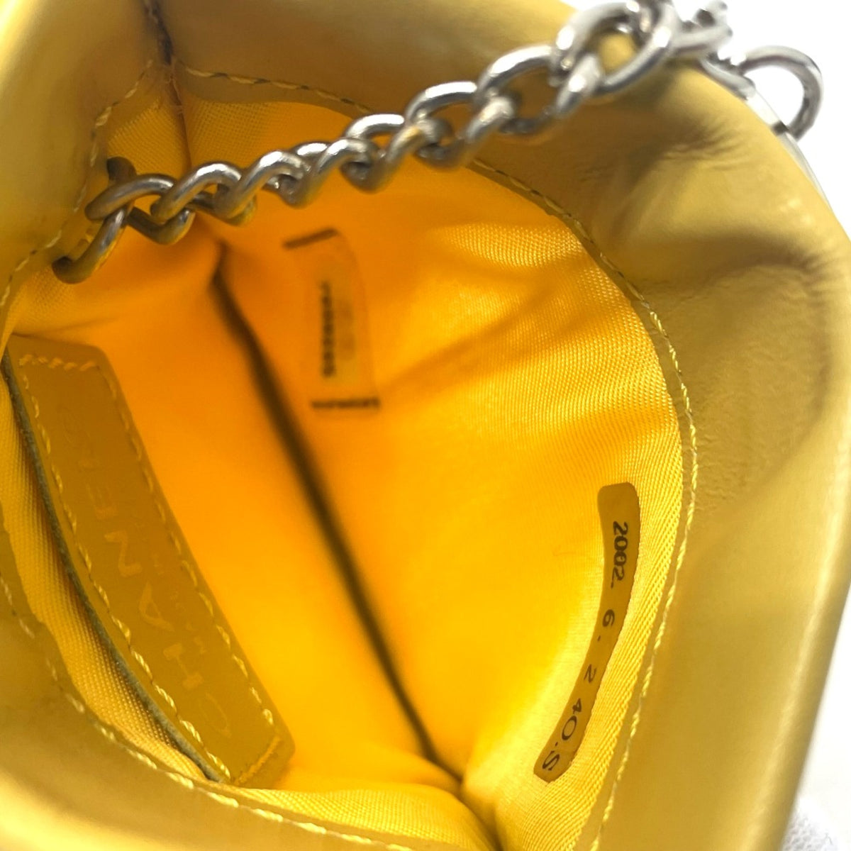 Chanel Yellow Leather Coin Purse/Coin Case (Pre-Owned)