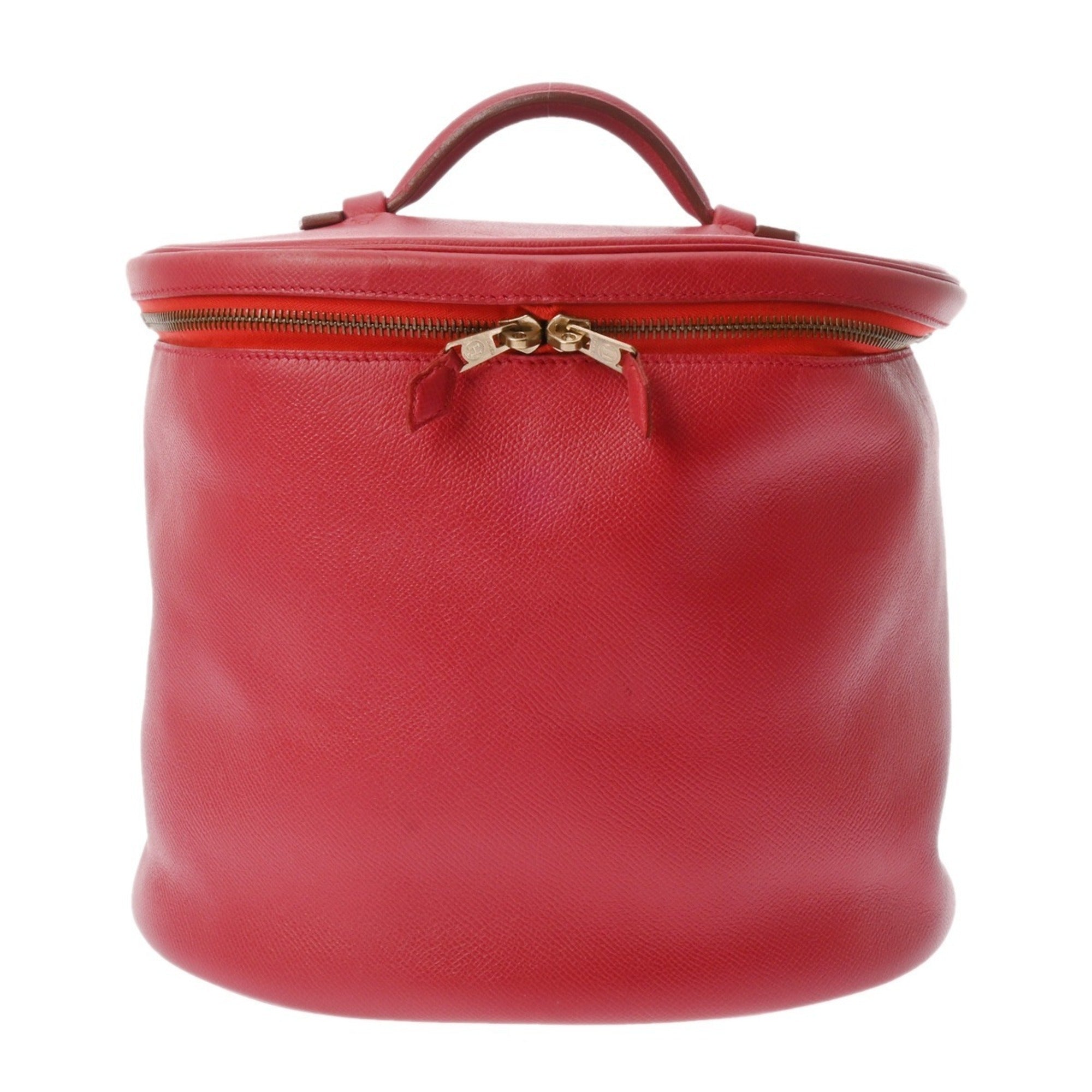 Hermes Rouge Vif Courchevel Leather Vanity Bag (Pre-Owned)