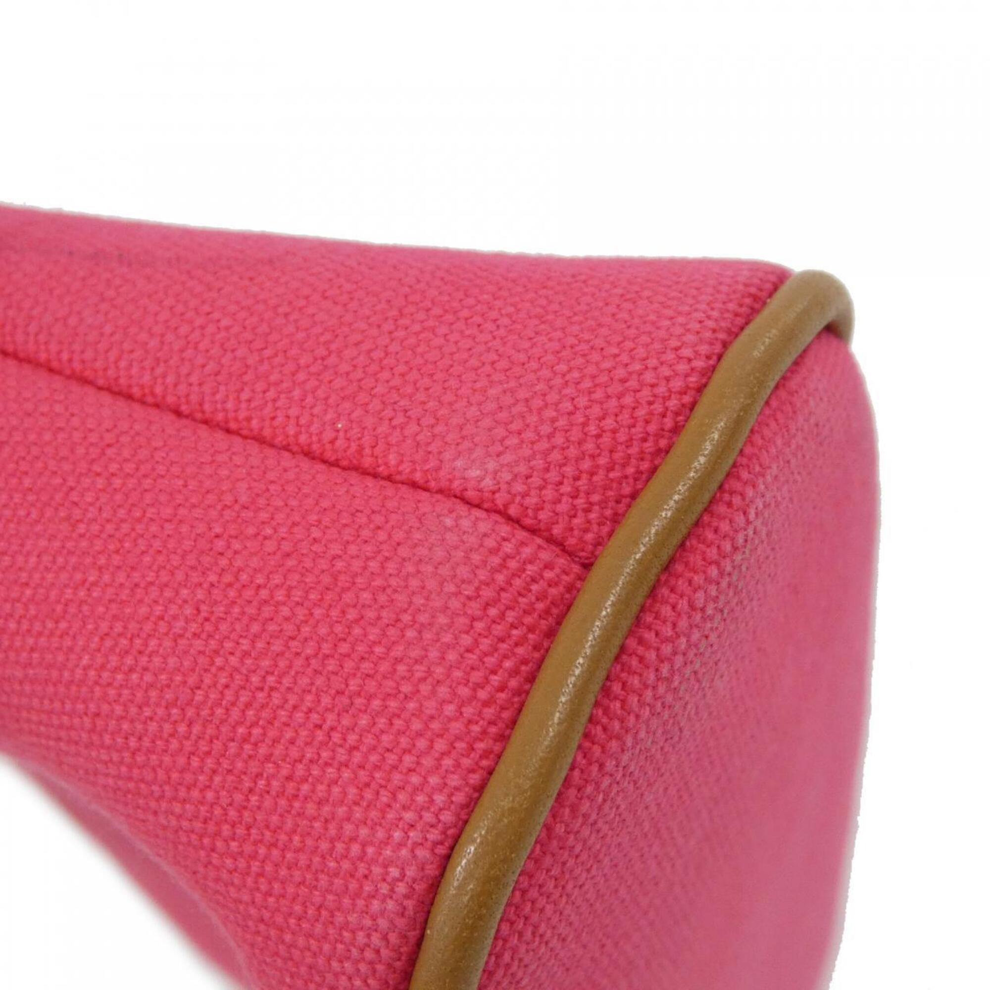 Hermes Pink Canvas Handbag Pouch (Pre-Owned)