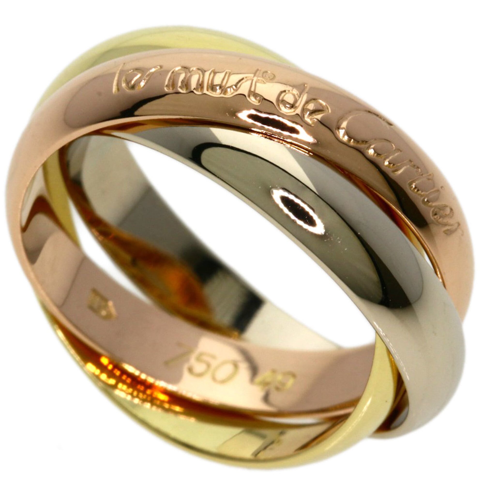 Cartier Yellow Gold (18K) White Gold (18K) Band Ring (Pre-Owned)