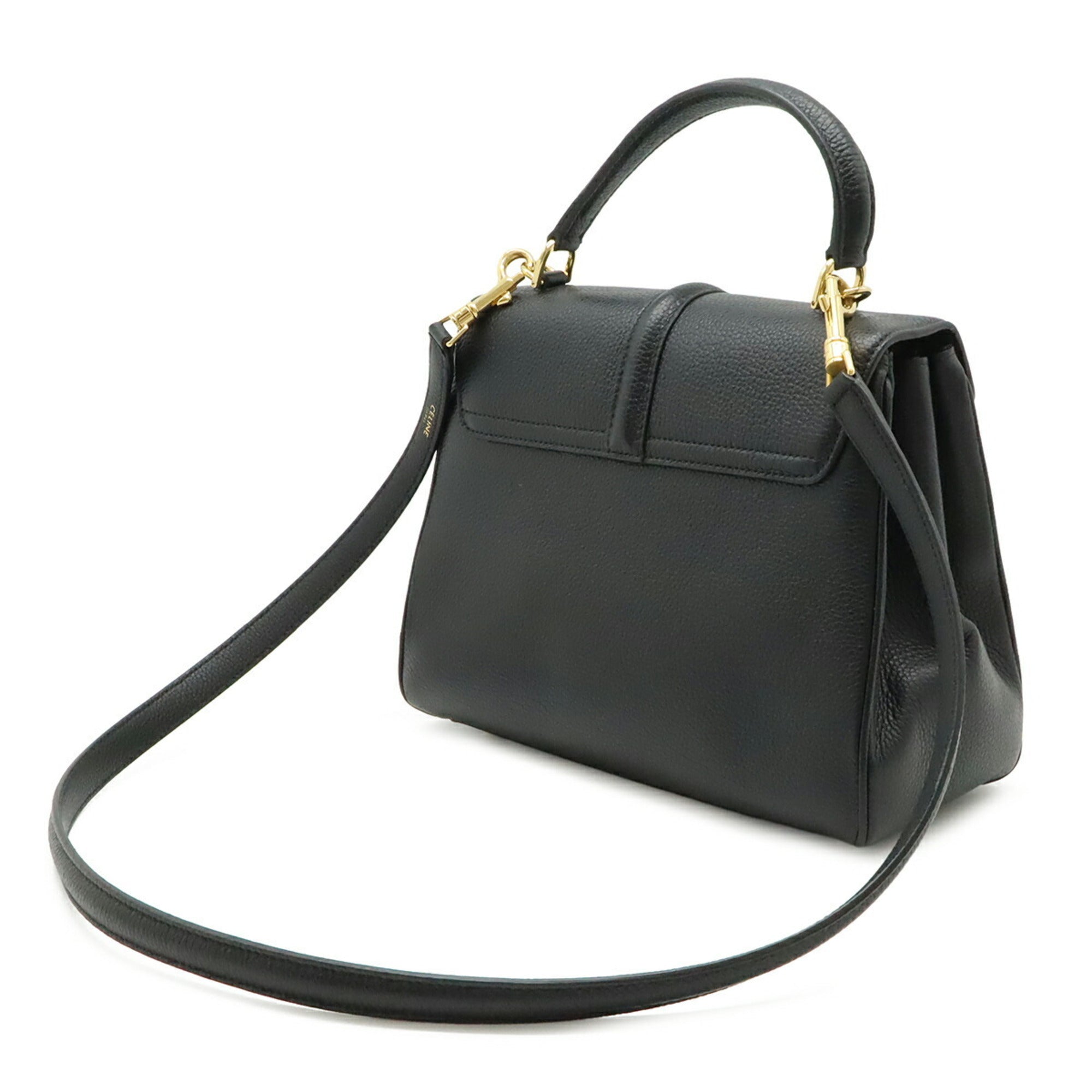Celine Black Leather Handbag Shoulder Bag (Pre-Owned)