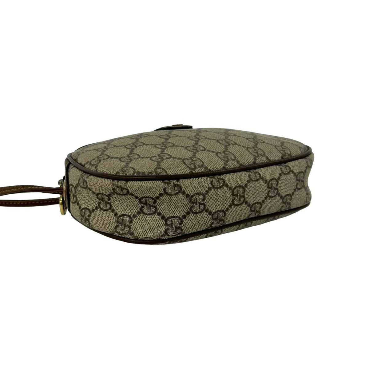 Gucci Brown Green Red Color Pvc Leather Pochette Shoulder Bag (Pre-Owned)