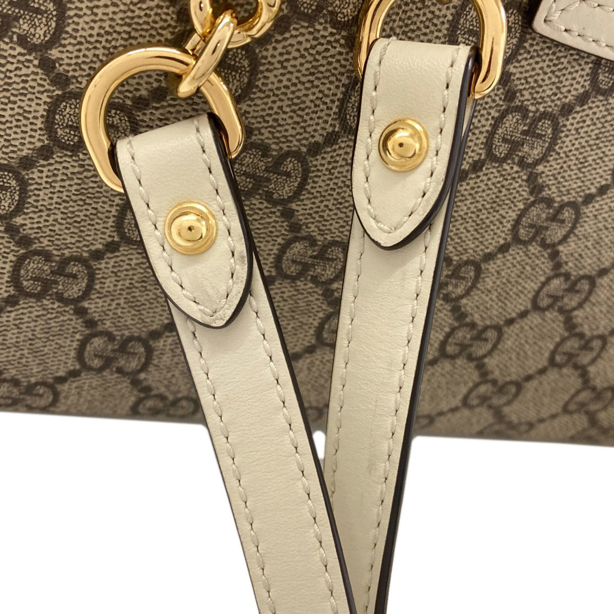 Gucci Brown White Pvc Shoulder Bag (Pre-Owned)