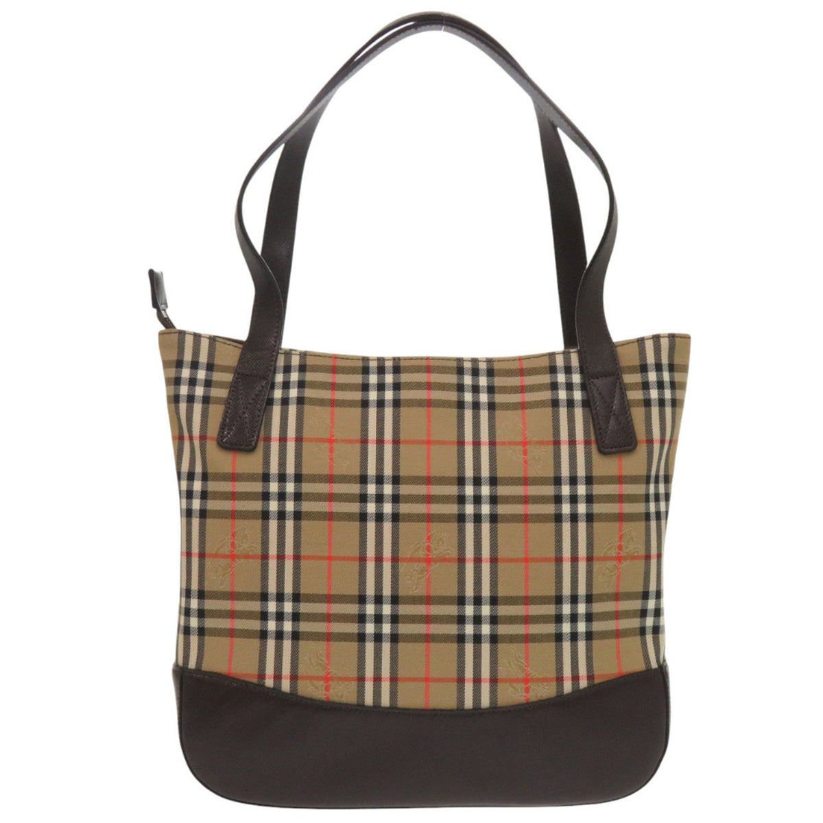 Burberry Brown Canvas Leather Handbag (Pre-Owned)