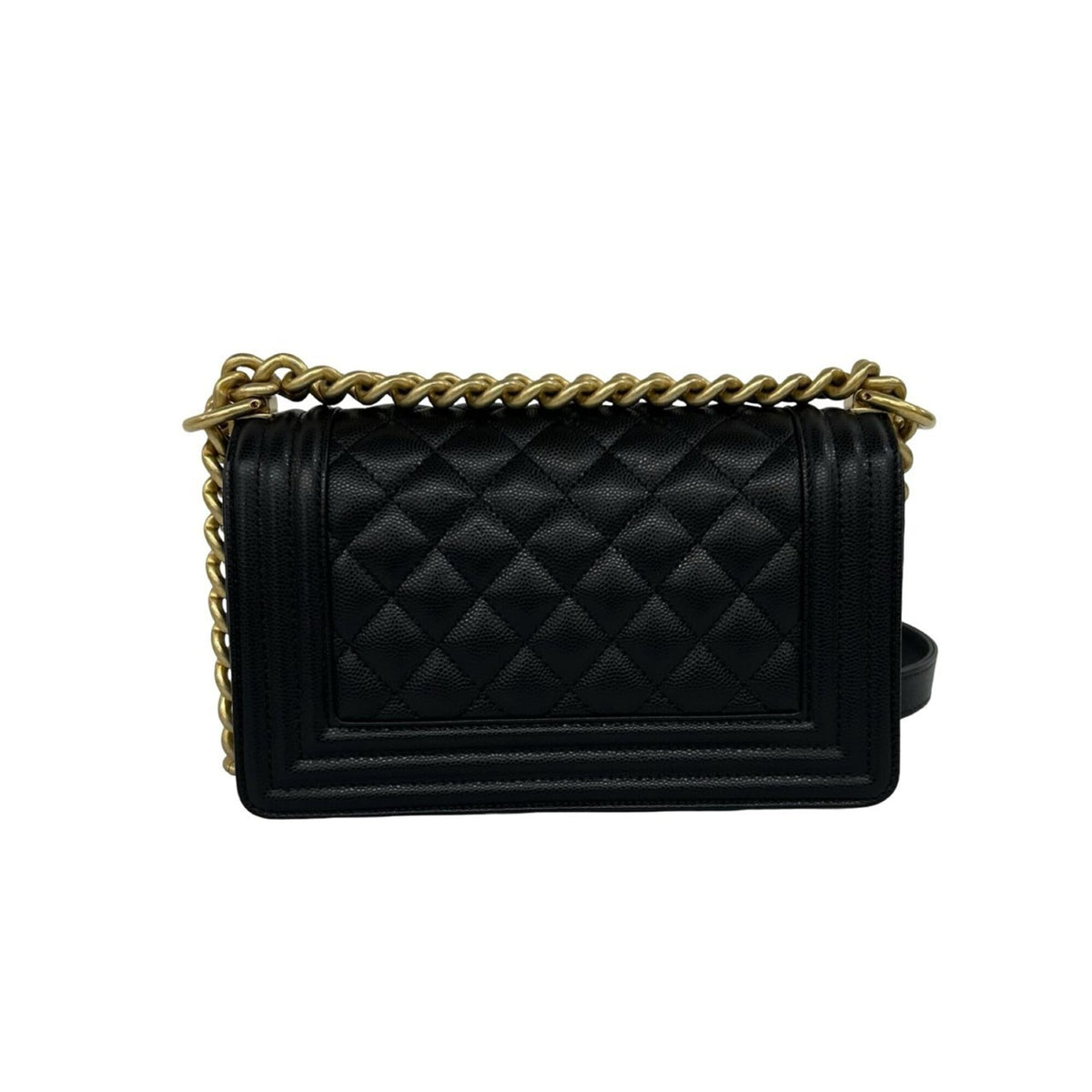 Chanel Black Grained Calfskin Shoulder Bag (Pre-Owned)