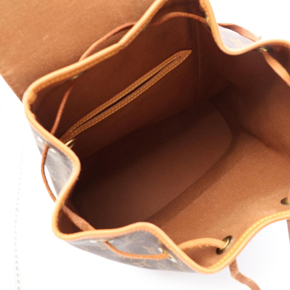 Louis Vuitton Brown Coated Canvas Leather Backpack Handbag (Pre-Owned)