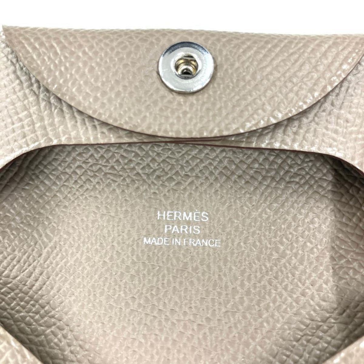 Hermes Etoupe Gray Gray Epsom Leather Coin Purse/Coin Case (Pre-Owned)