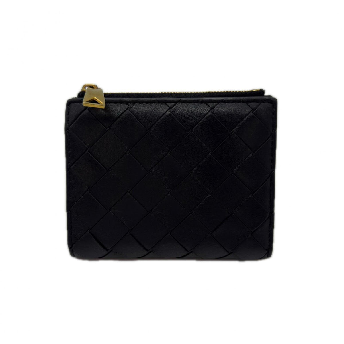 Bottega Veneta Intrecciato Black Leather Wallet (Bi-Fold) (Pre-Owned)