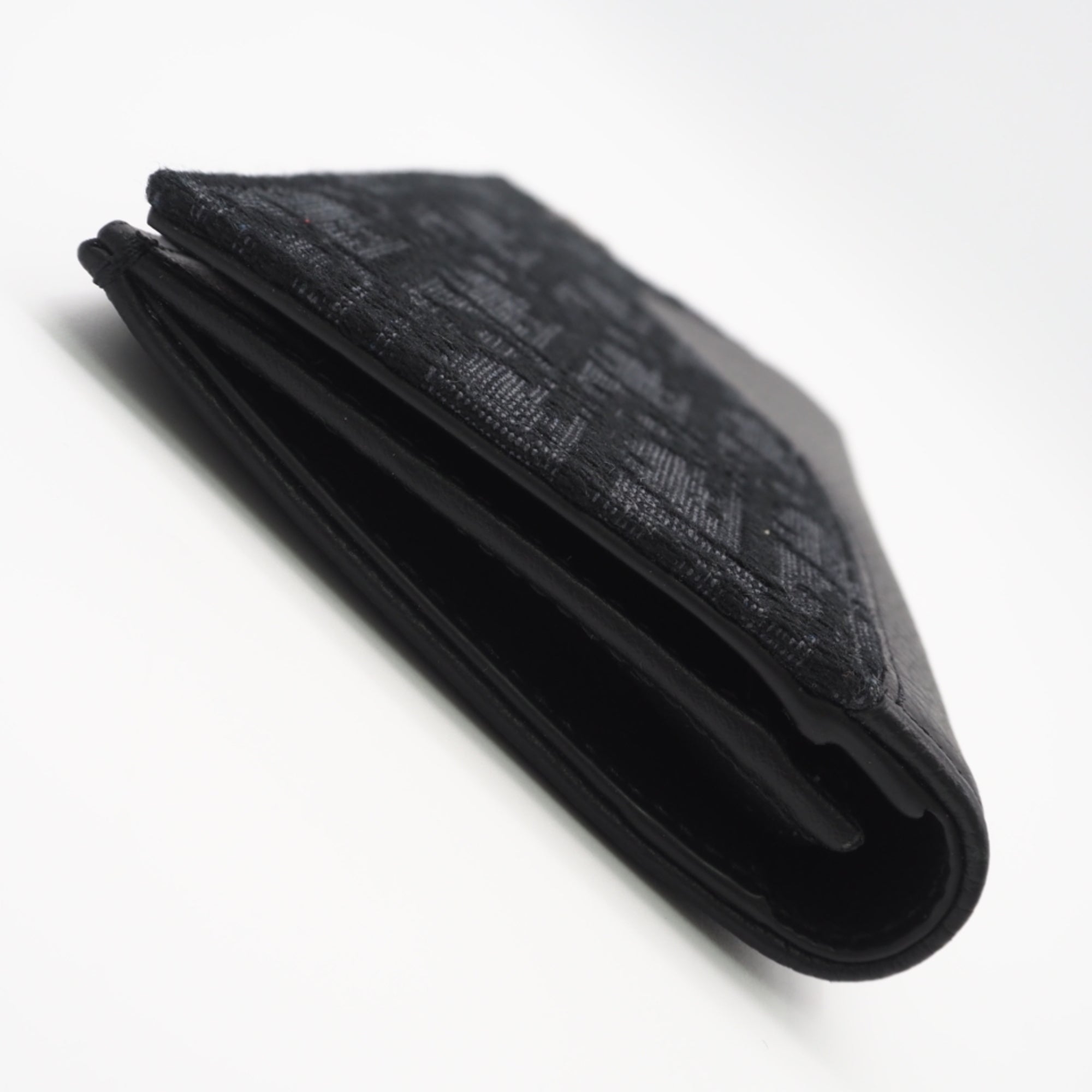 Christian Dior Black Jacquard Long Wallet (Bi-Fold) (Pre-Owned)