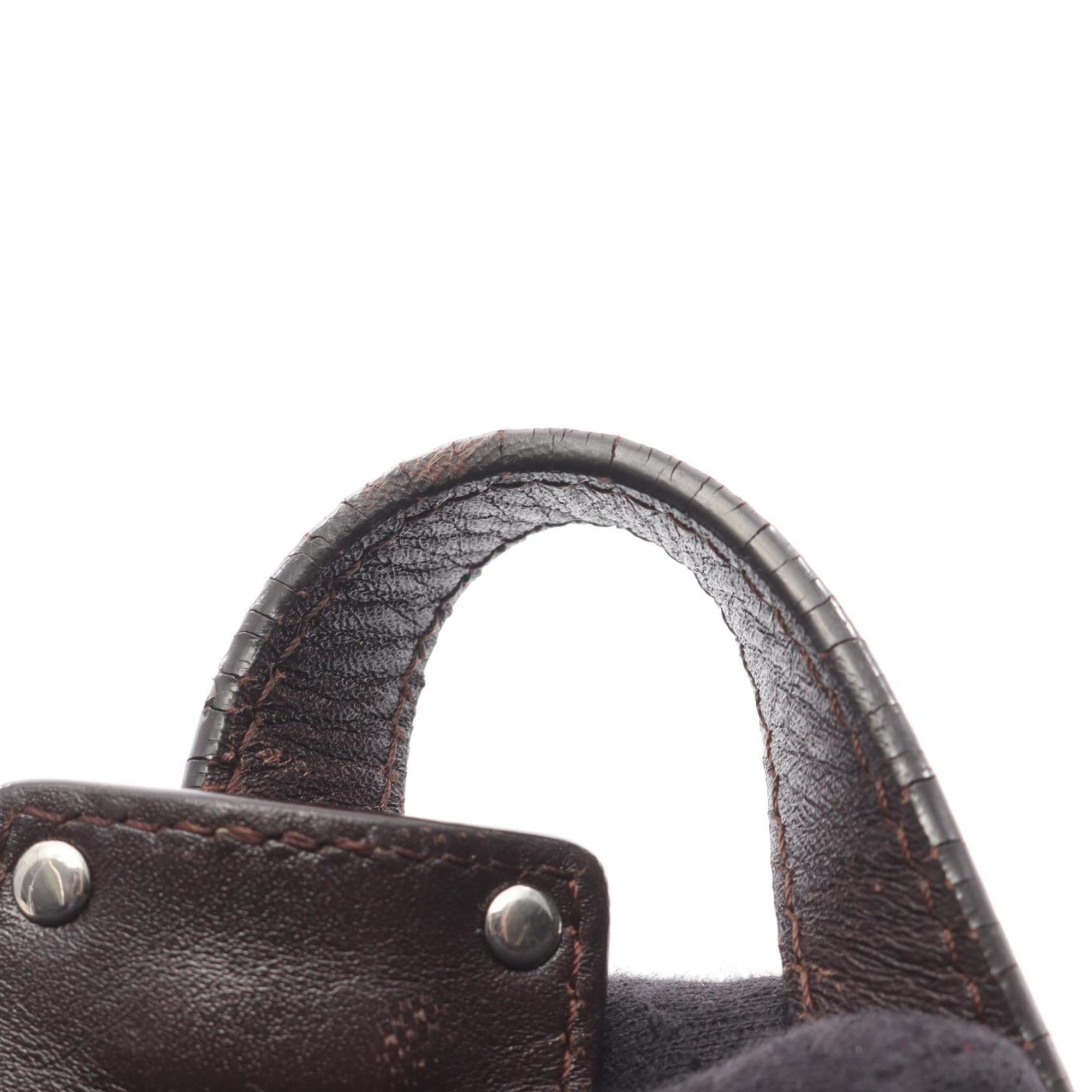 Loewe Brown Coated Canvas Leather Handbag Shoulder Bag (Pre-Owned)