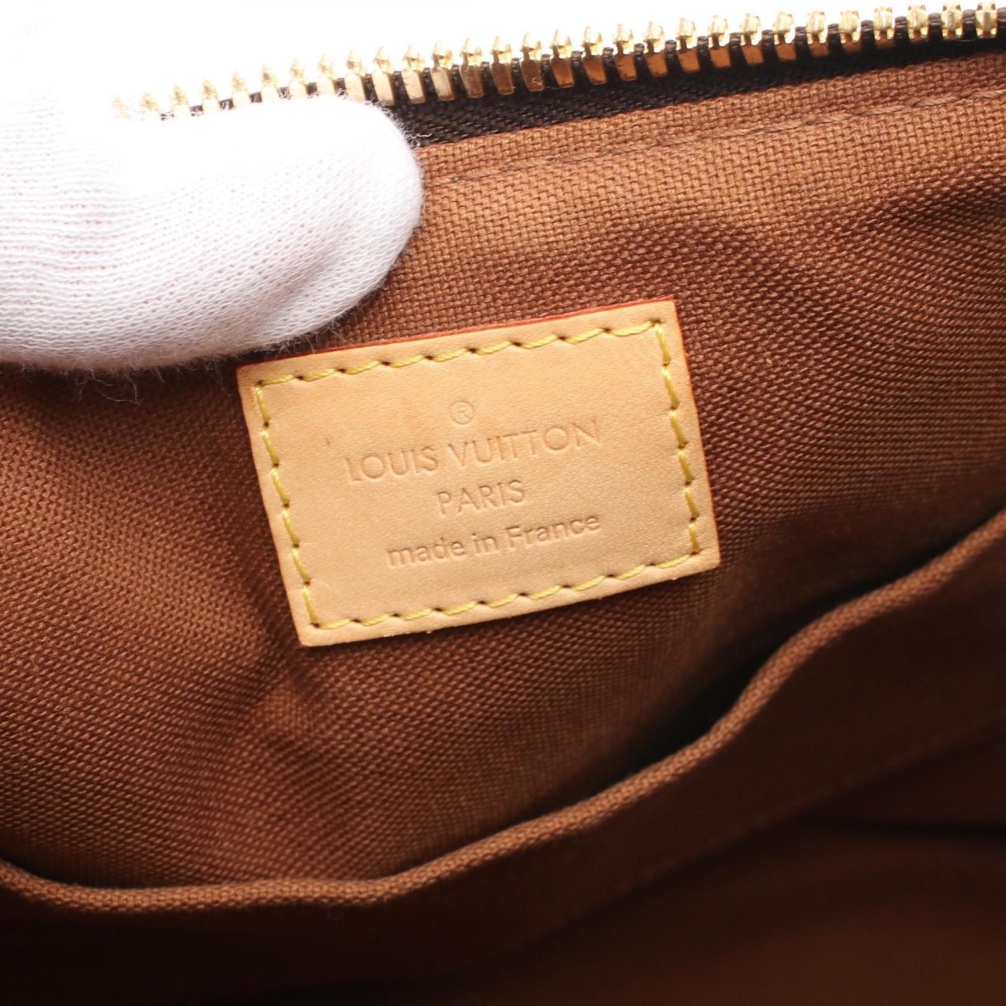Louis Vuitton Brown Coated Canvas Leather Handbag (Pre-Owned)