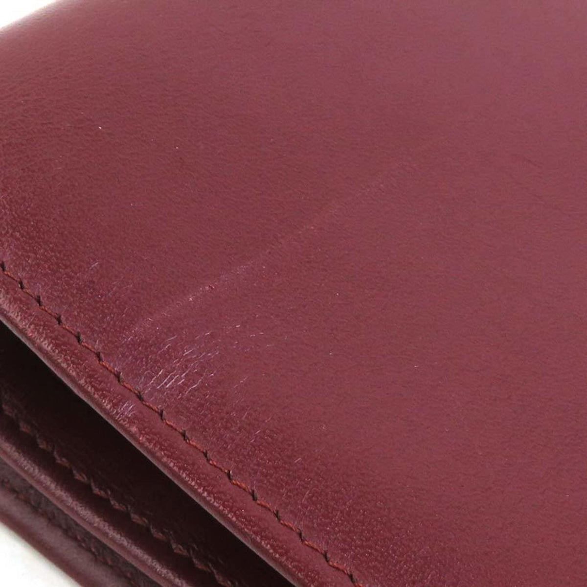 Cartier Burgundy Leather Clutch Bag (Pre-Owned)