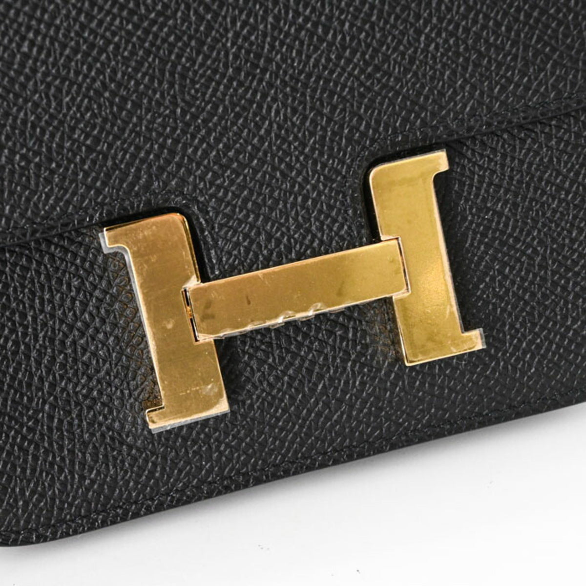 Hermes Constance Black Epsom Leather Wallet (Bi-Fold) (Pre-Owned)