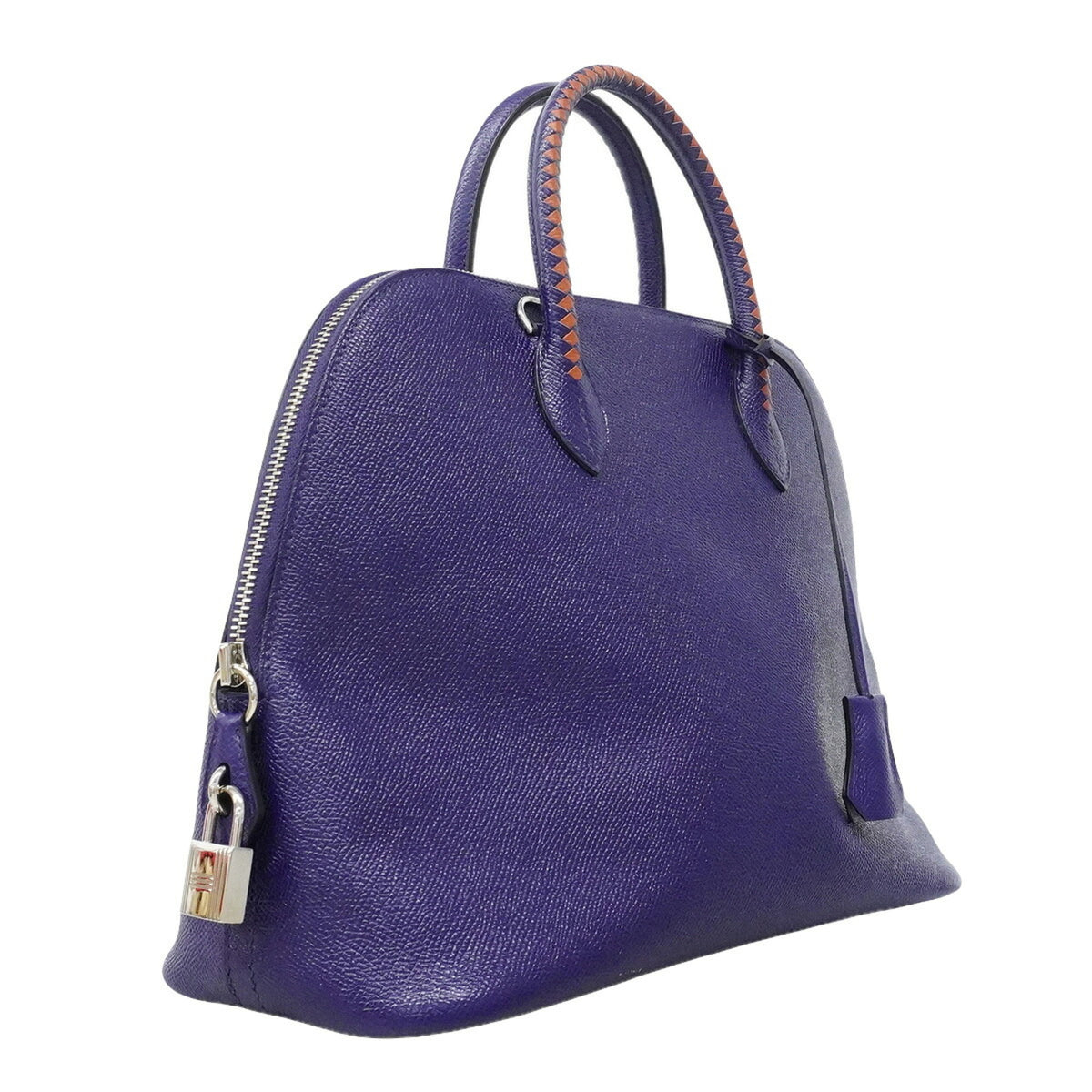 Hermes Blue Leather Handbag (Pre-Owned)