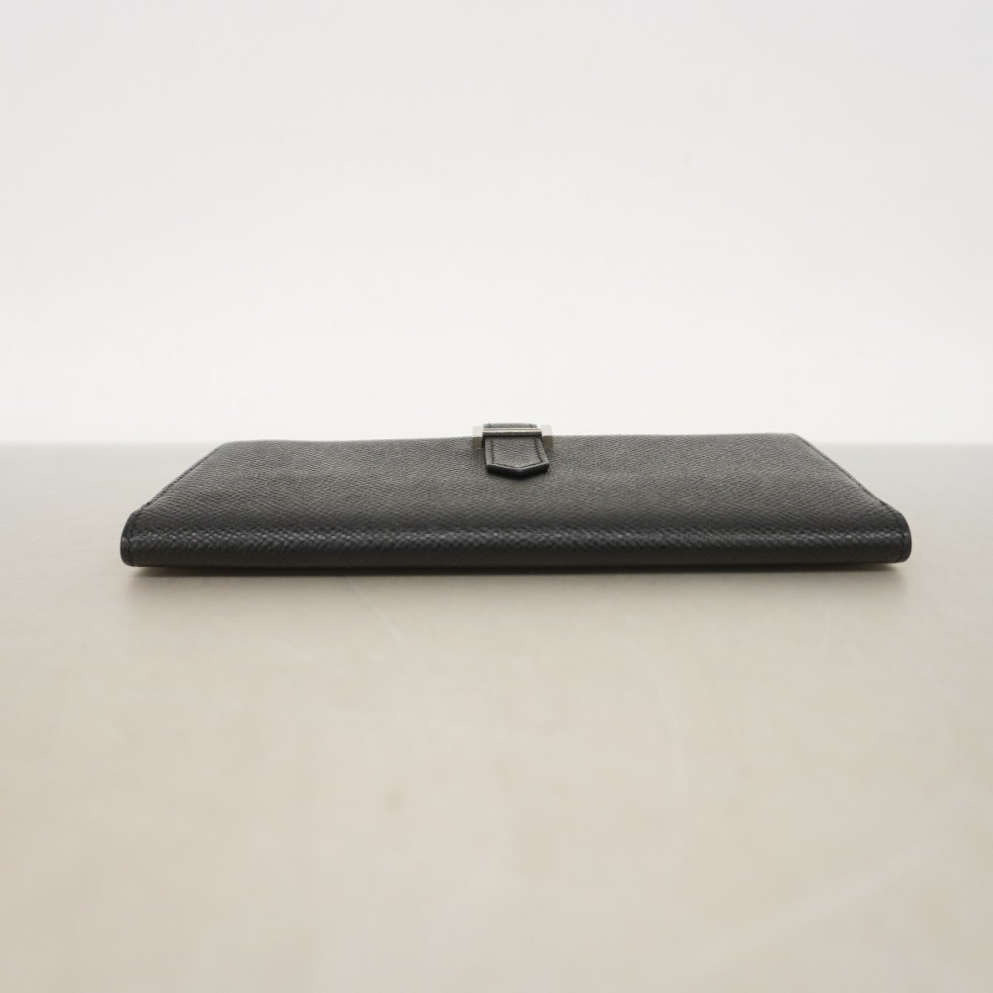 Hermes Black Epsom Leather Long Wallet (Bi-Fold) (Pre-Owned)