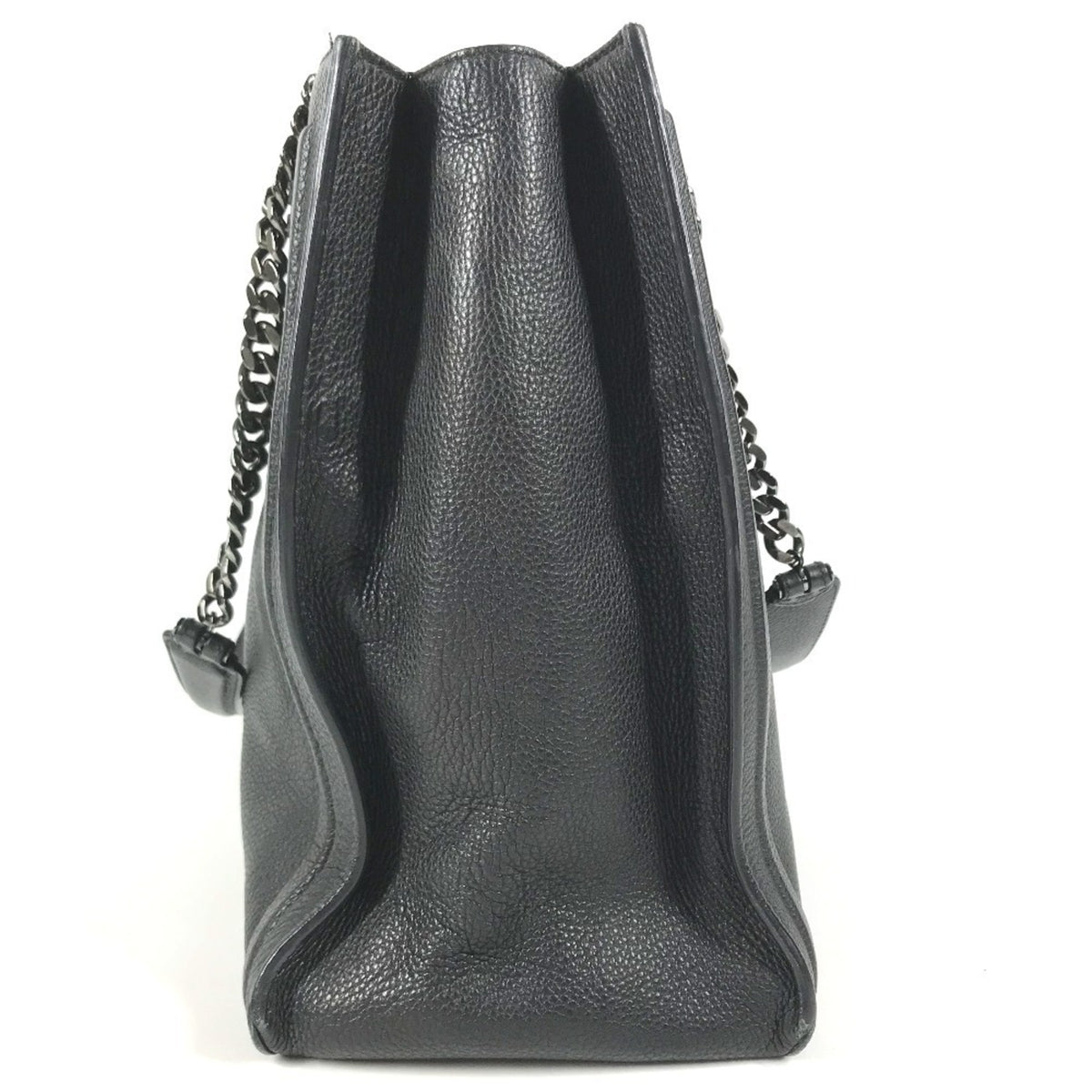 Bvlgari Black Leather Shoulder Bag Tote Bag (Pre-Owned)