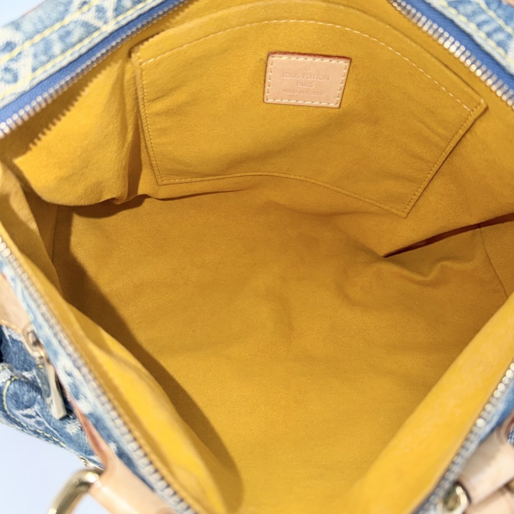 Louis Vuitton Blue Monogram Denim Handbag (Pre-Owned)