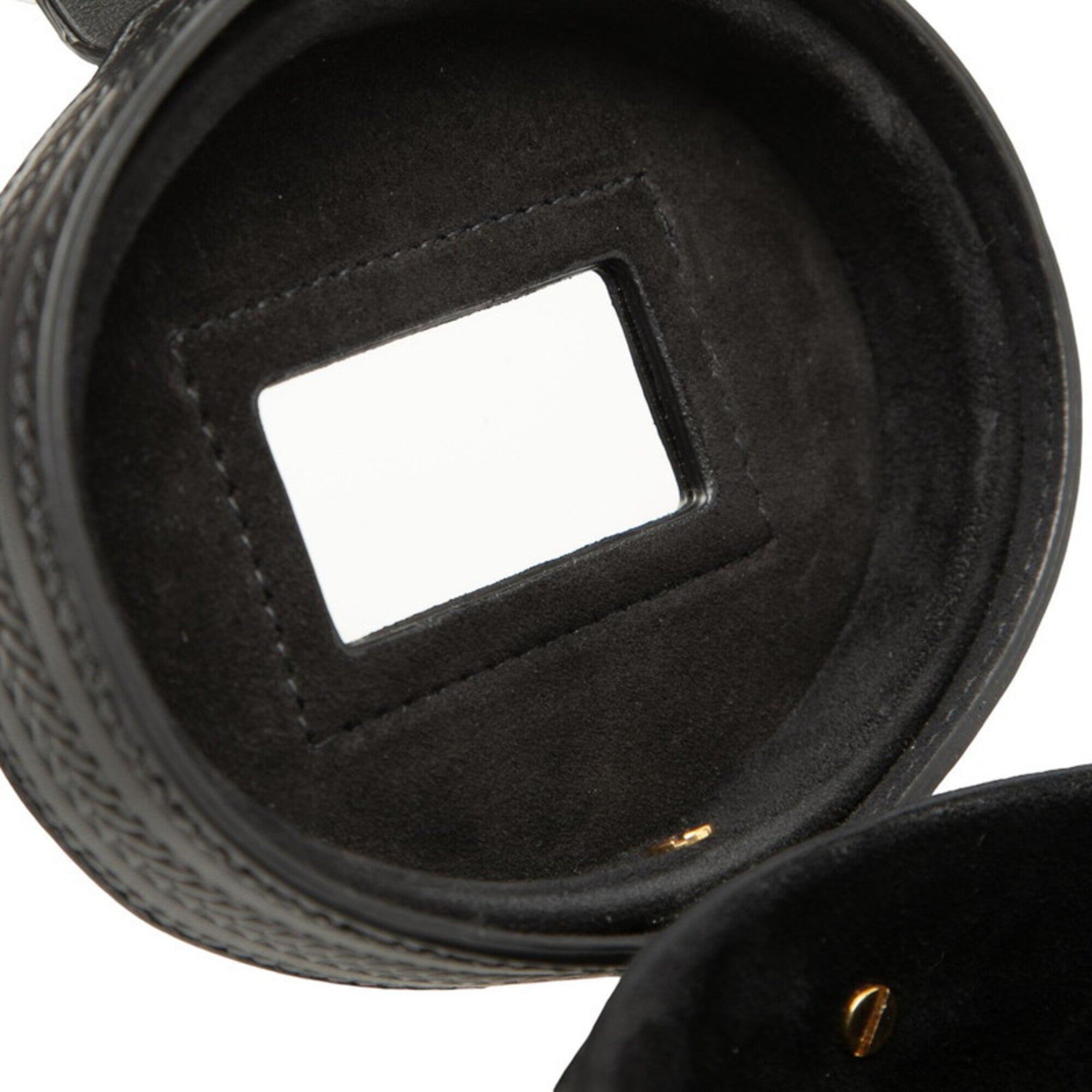 Christian Dior Black Leather Handbag Vanity Bag (Pre-Owned)