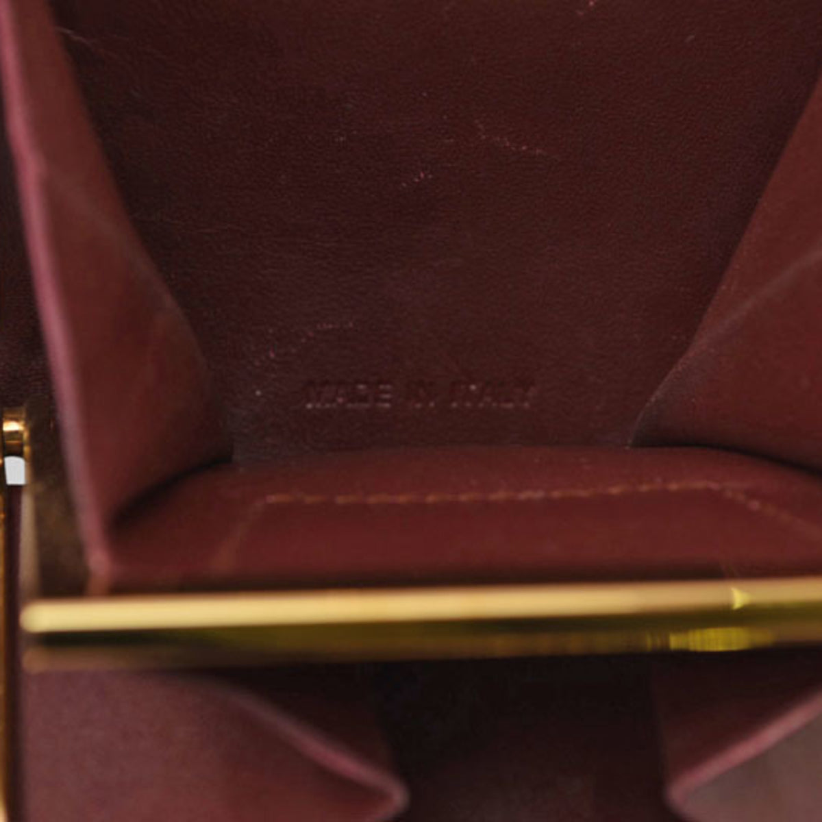 Cartier Must Bordeaux Leather Coin Purse/Coin Case (Pre-Owned)