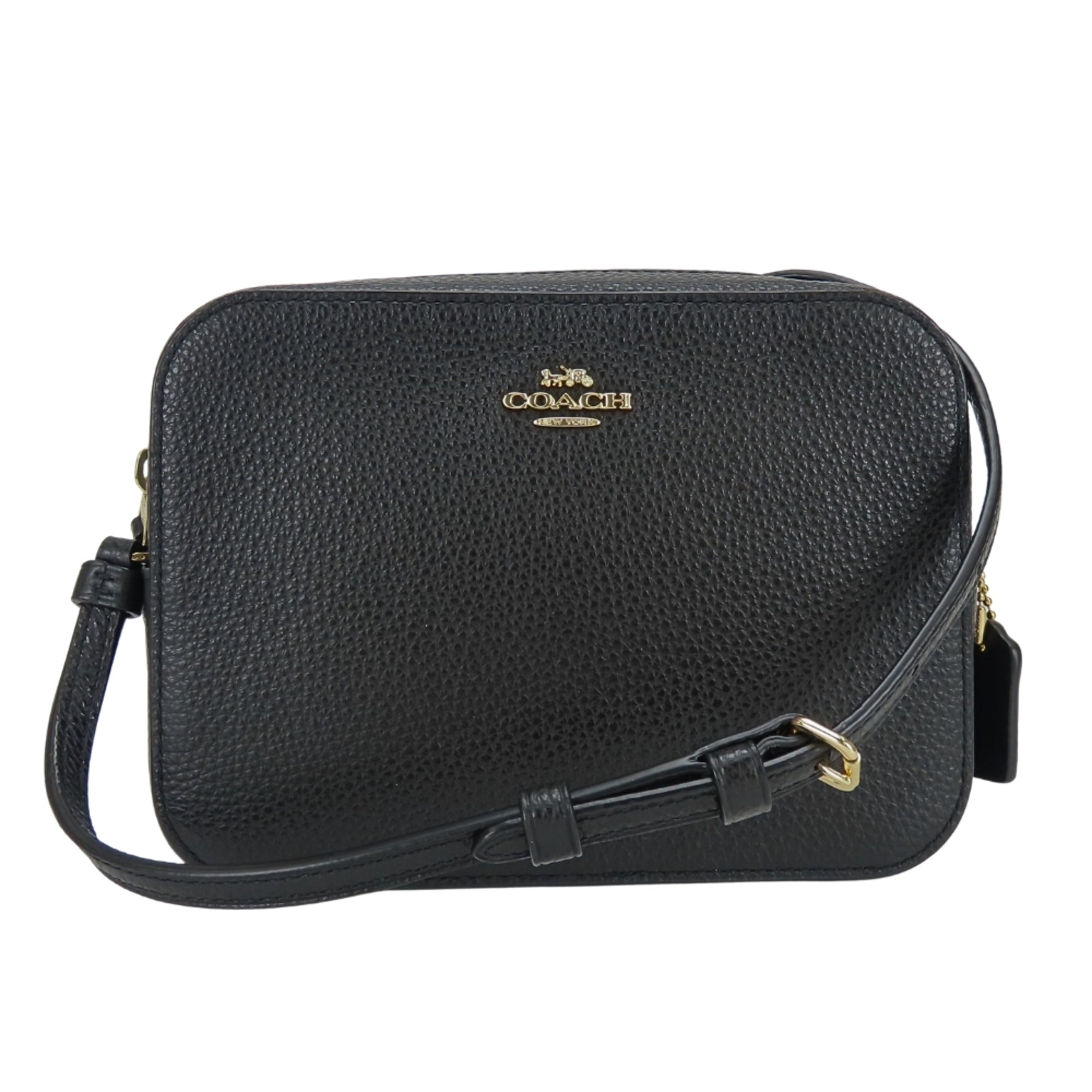Coach Black Leather Pochette Shoulder Bag (Pre-Owned)