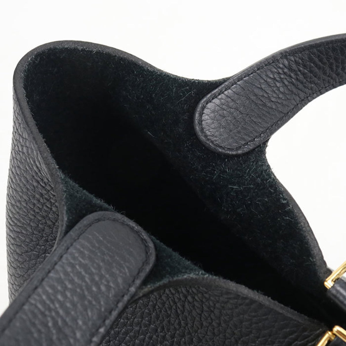 Hermes Black Taurillon Clemence Leather Handbag (Pre-Owned)