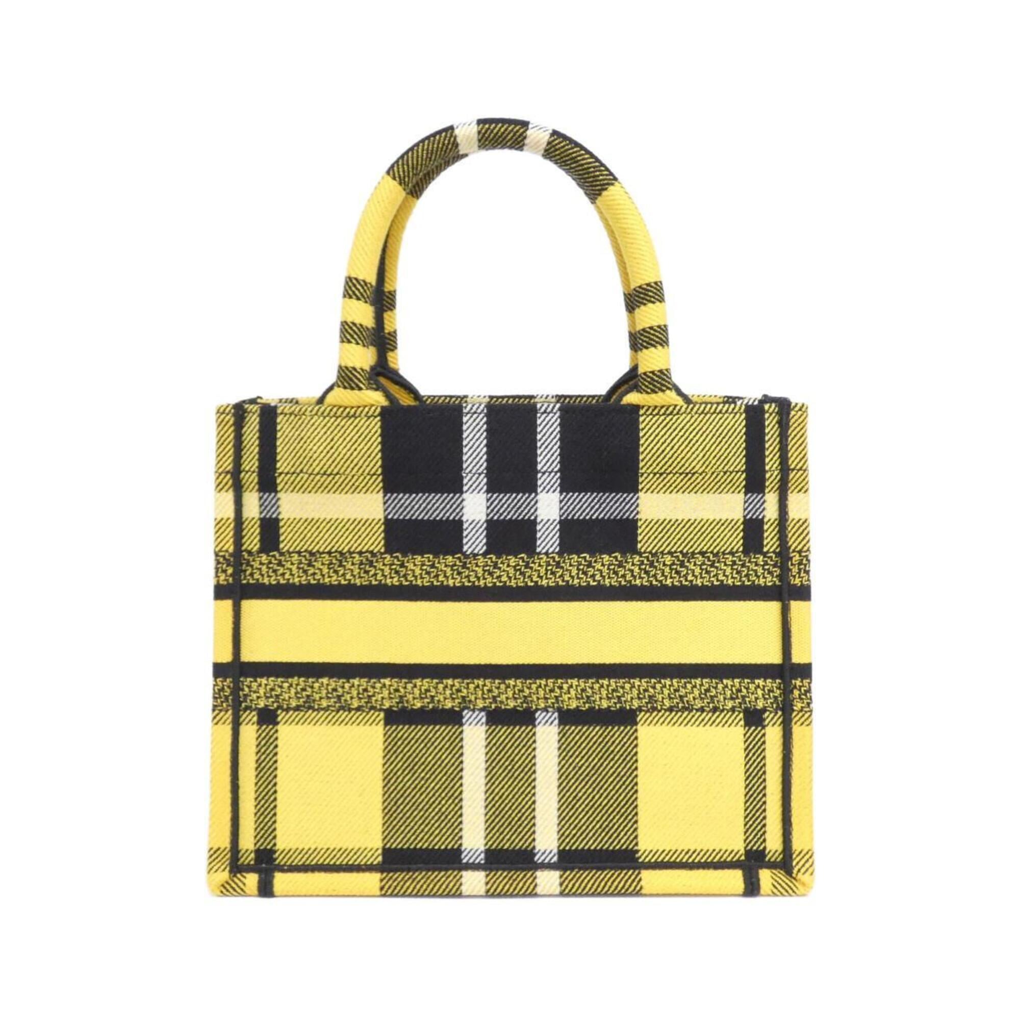 Christian Dior Black Yellow Canvas Handbag (Pre-Owned)