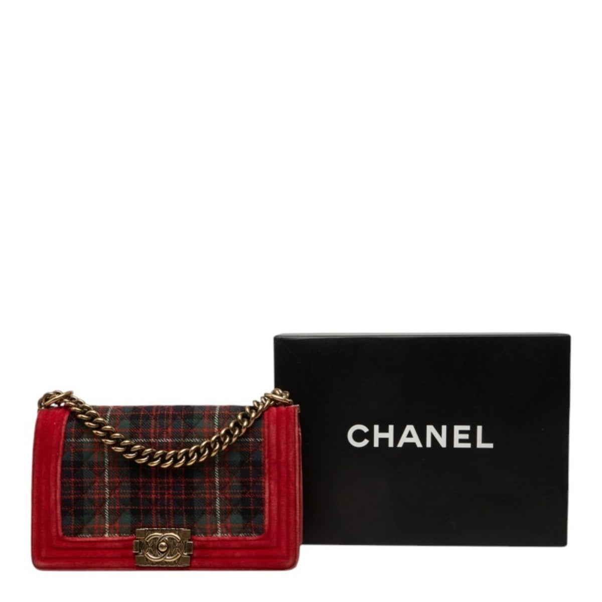 Chanel Red Color Leather Shoulder Bag (Pre-Owned)