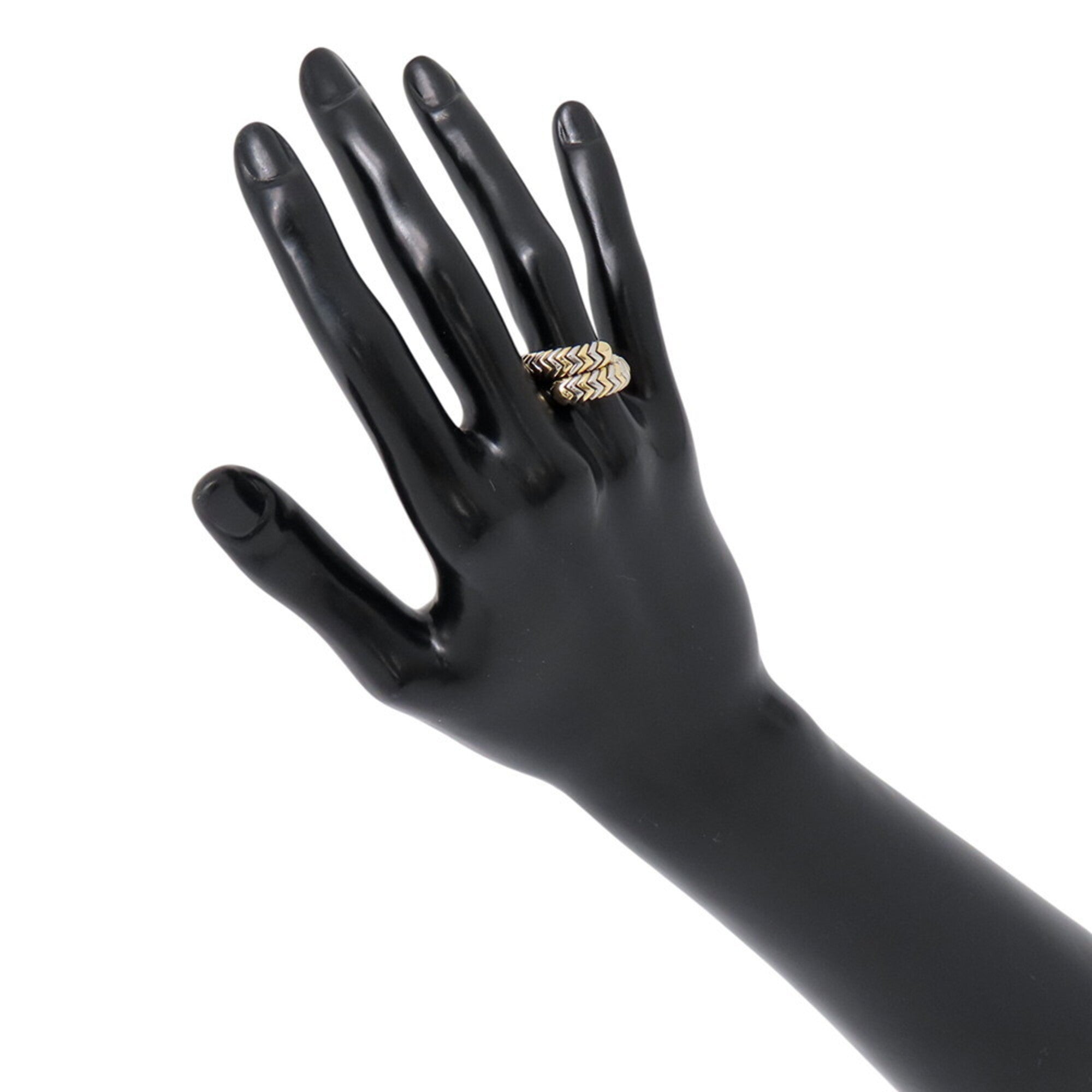 Bvlgari Yellow Gold (18K) White Gold (18K) Band Ring (Pre-Owned)