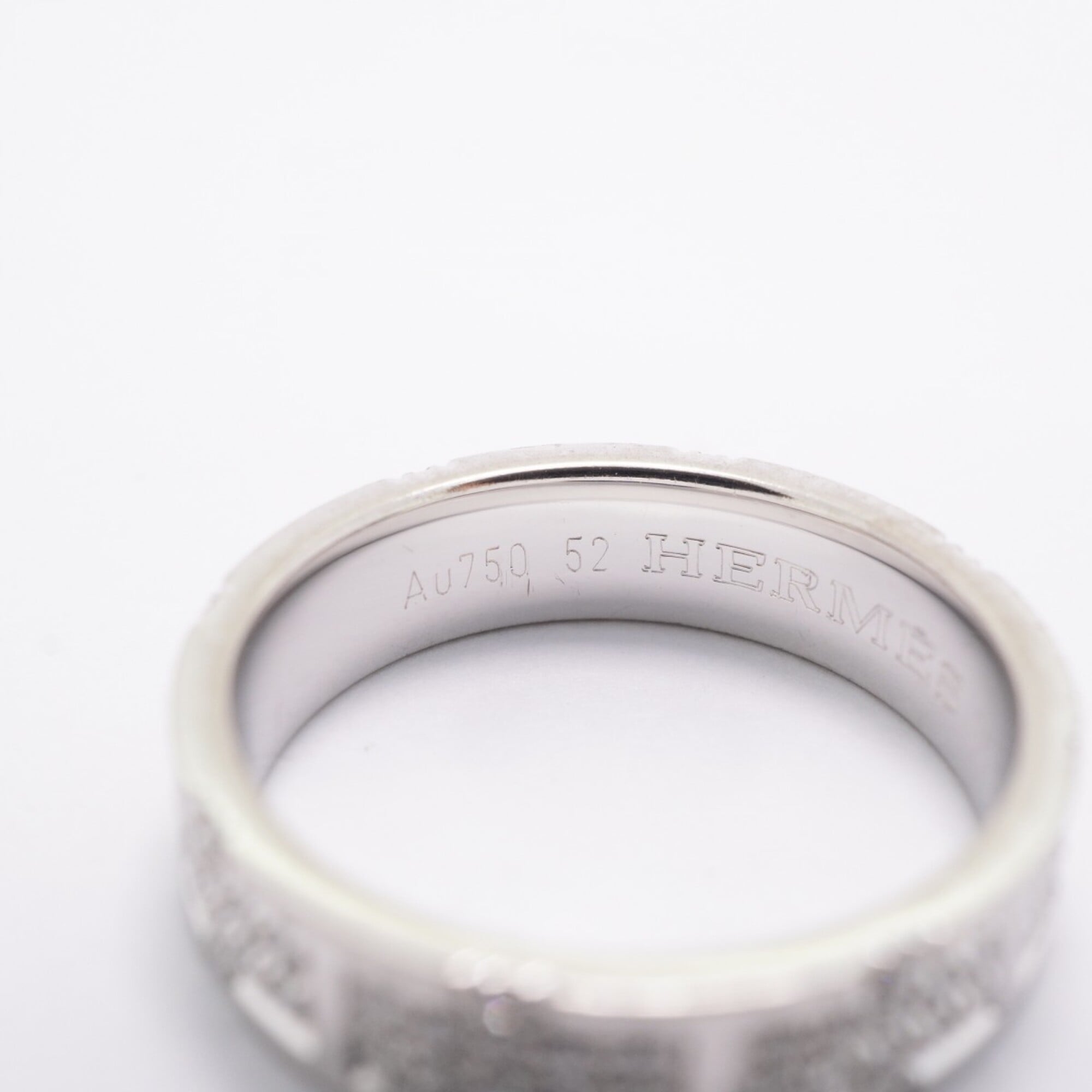 Hermes White Gold (18K) Band Ring (Pre-Owned)