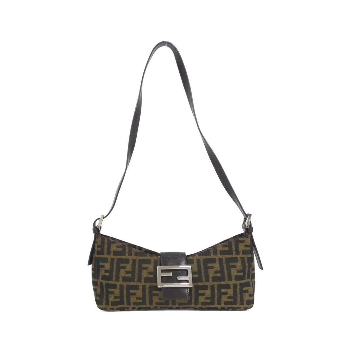 Fendi Brown Canvas Shoulder Bag (Pre-Owned)