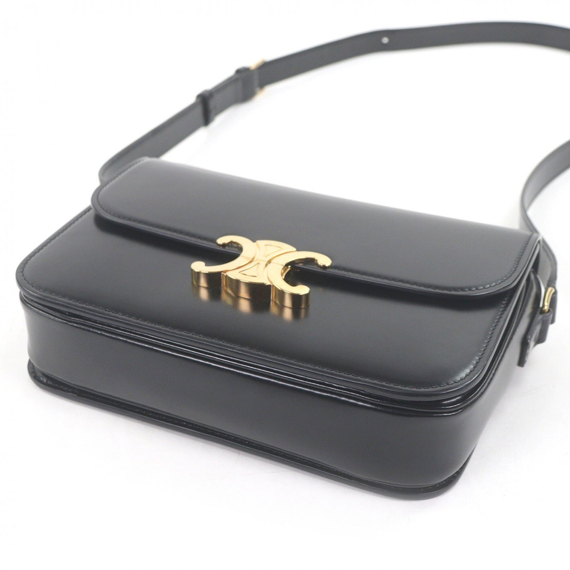 Celine Black Leather Shoulder Bag (Pre-Owned)