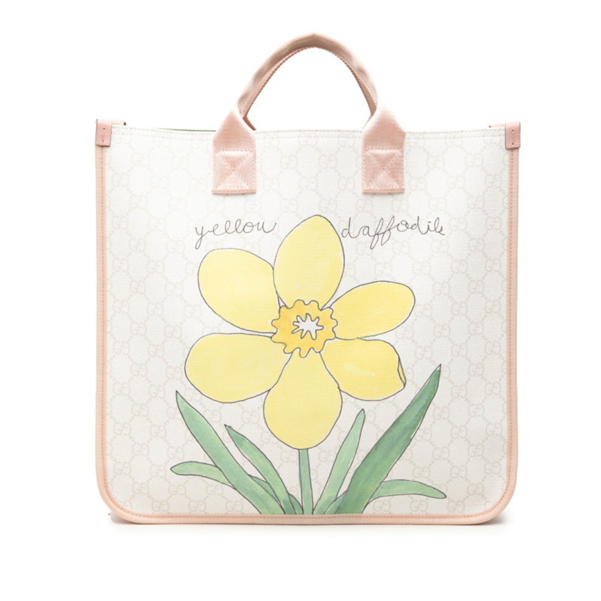 Gucci Multi-Color White Pvc Leather Handbag Tote Bag (Pre-Owned)