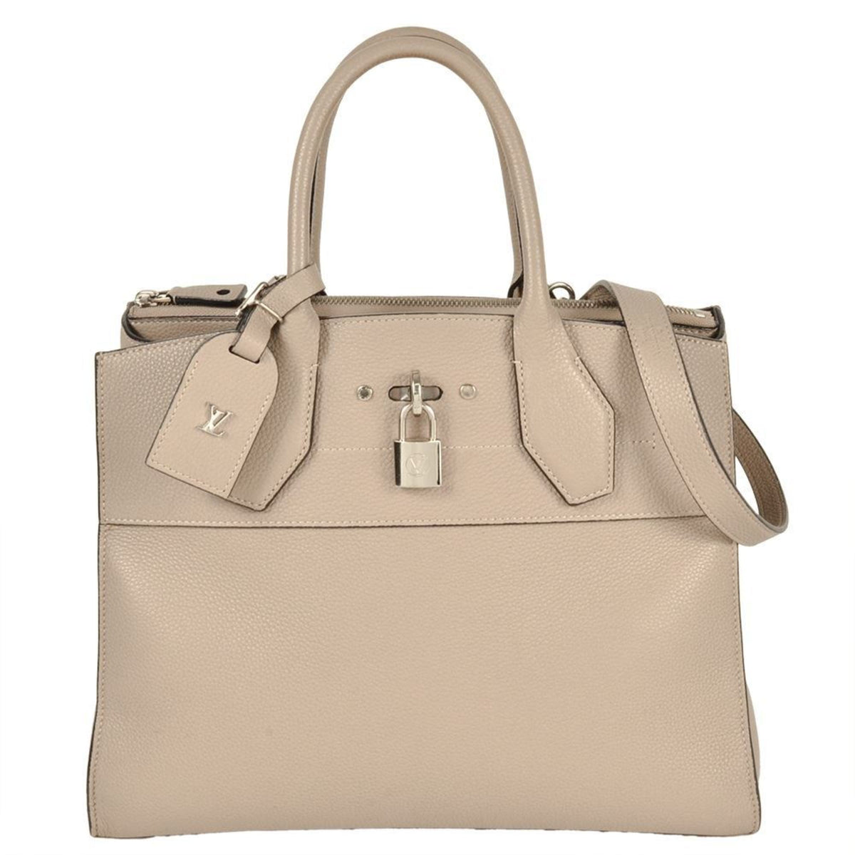 Louis Vuitton Beige Leather Handbag (Pre-Owned)