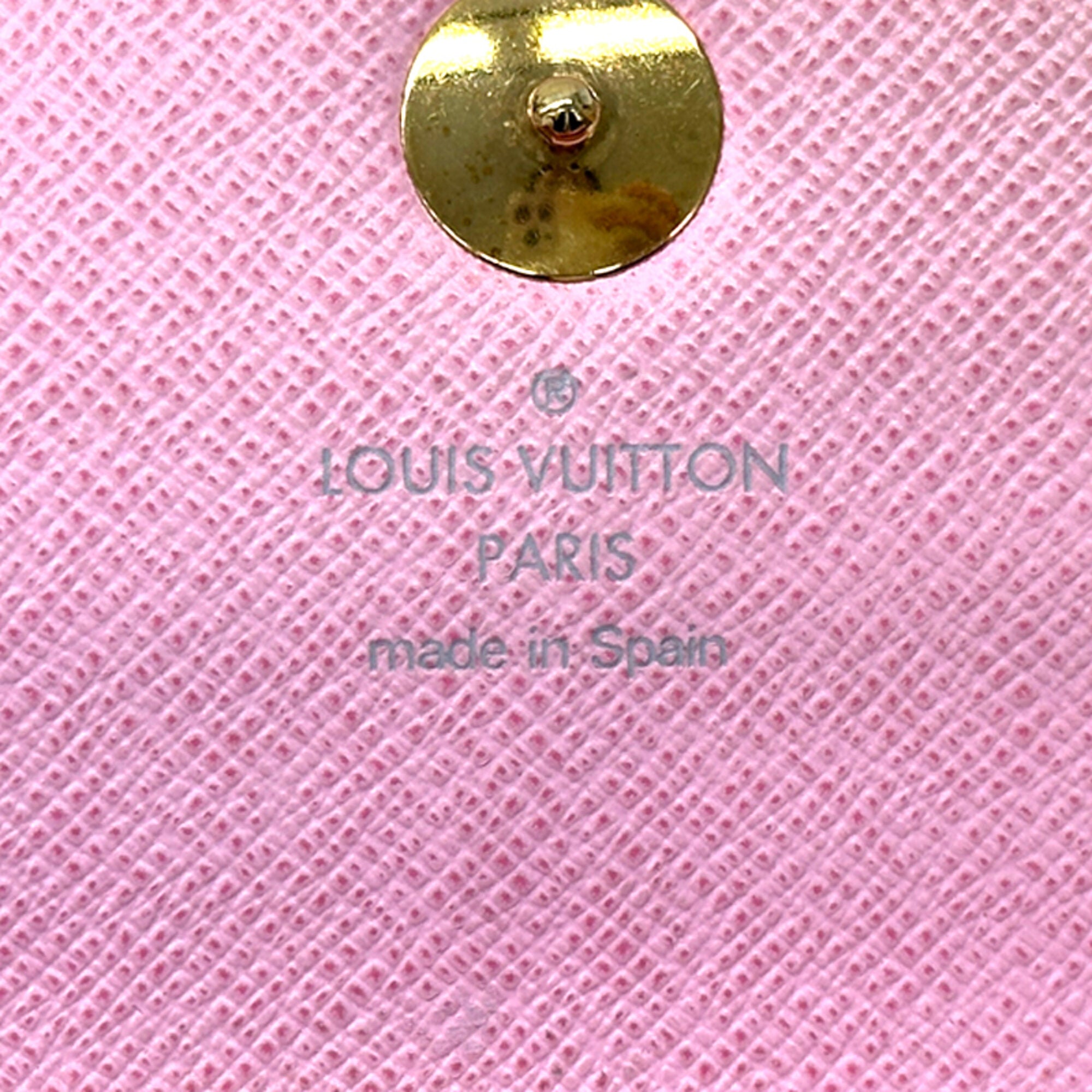 Louis Vuitton Litchi Pink White Monogram Multicolore Long Wallet (Bi-Fold) (Pre-Owned)