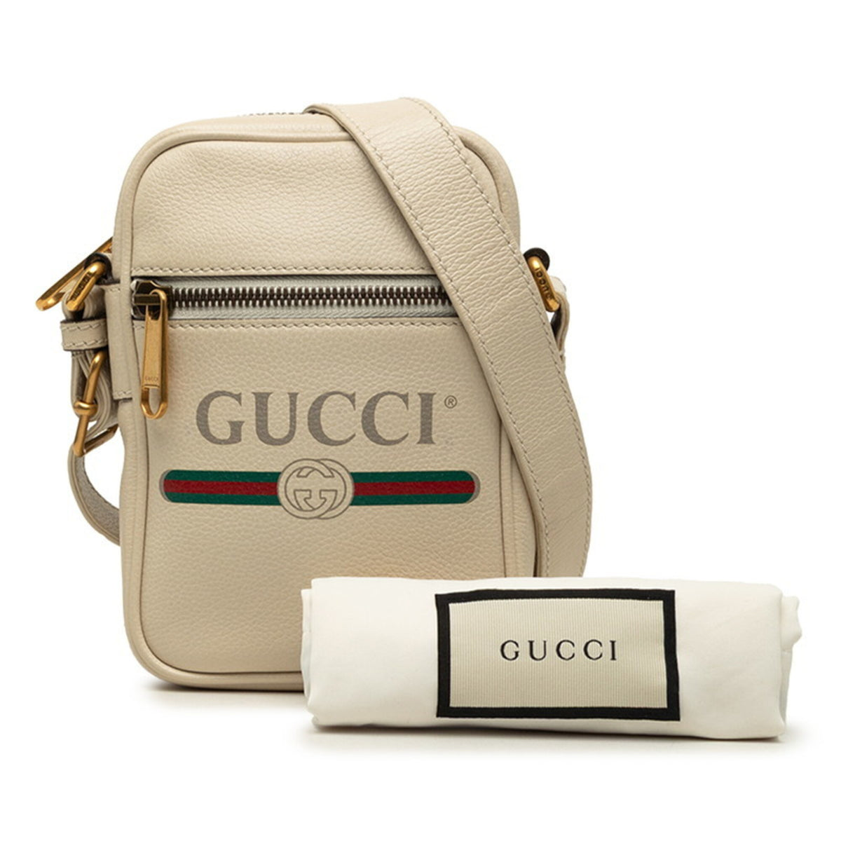 Gucci White Leather Shoulder Bag (Pre-Owned)
