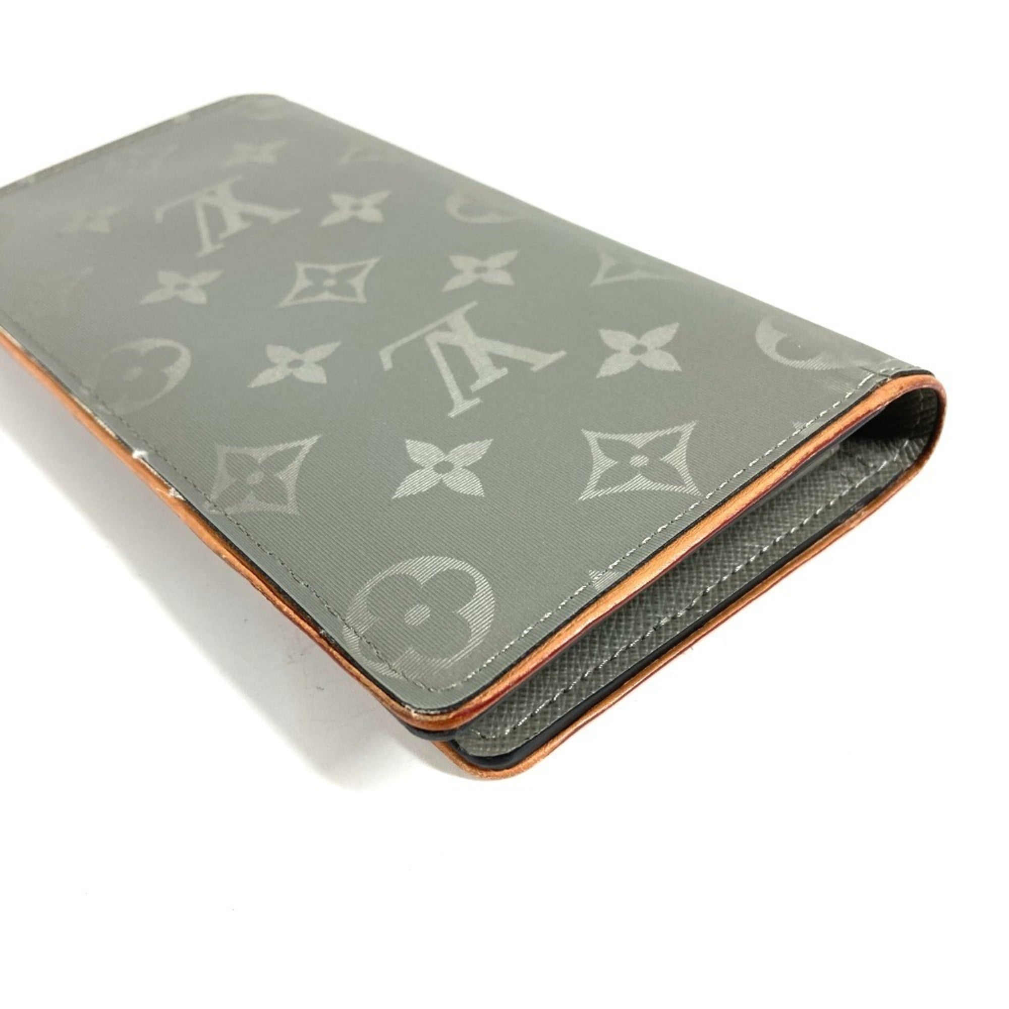 Louis Vuitton Monogram Gray Canvas Leather Long Wallet (Bi-Fold) (Pre-Owned)