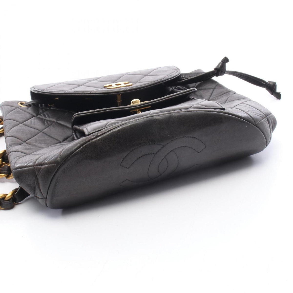 Chanel Black Leather Backpack (Pre-Owned)