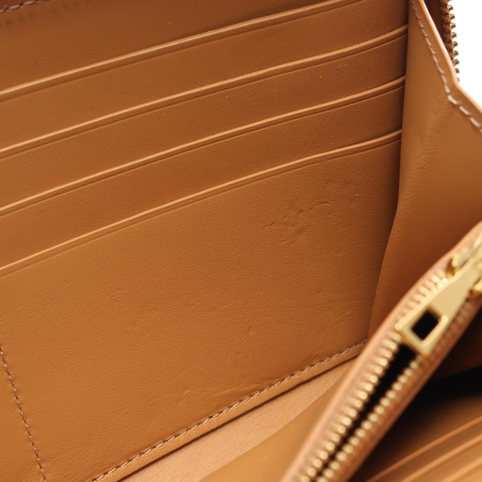 Loewe Beige Brown Ivory Leather Long Wallet (Bi-Fold) (Pre-Owned)