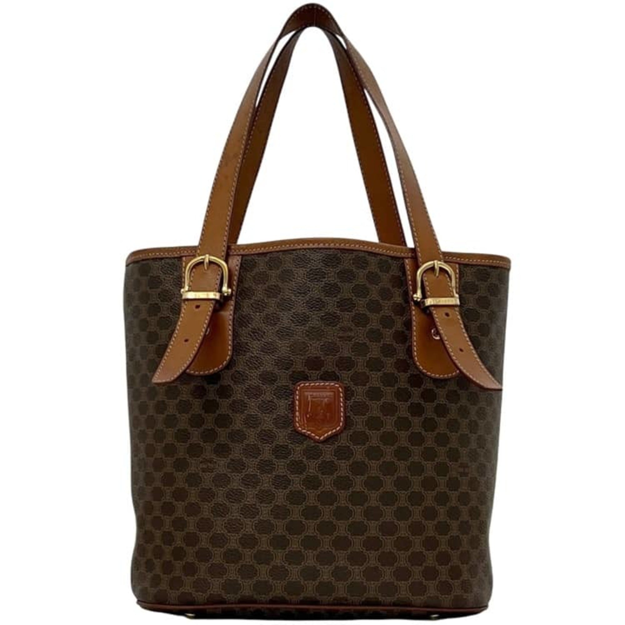 Celine Brown Pvc Leather Tote Bag (Pre-Owned)