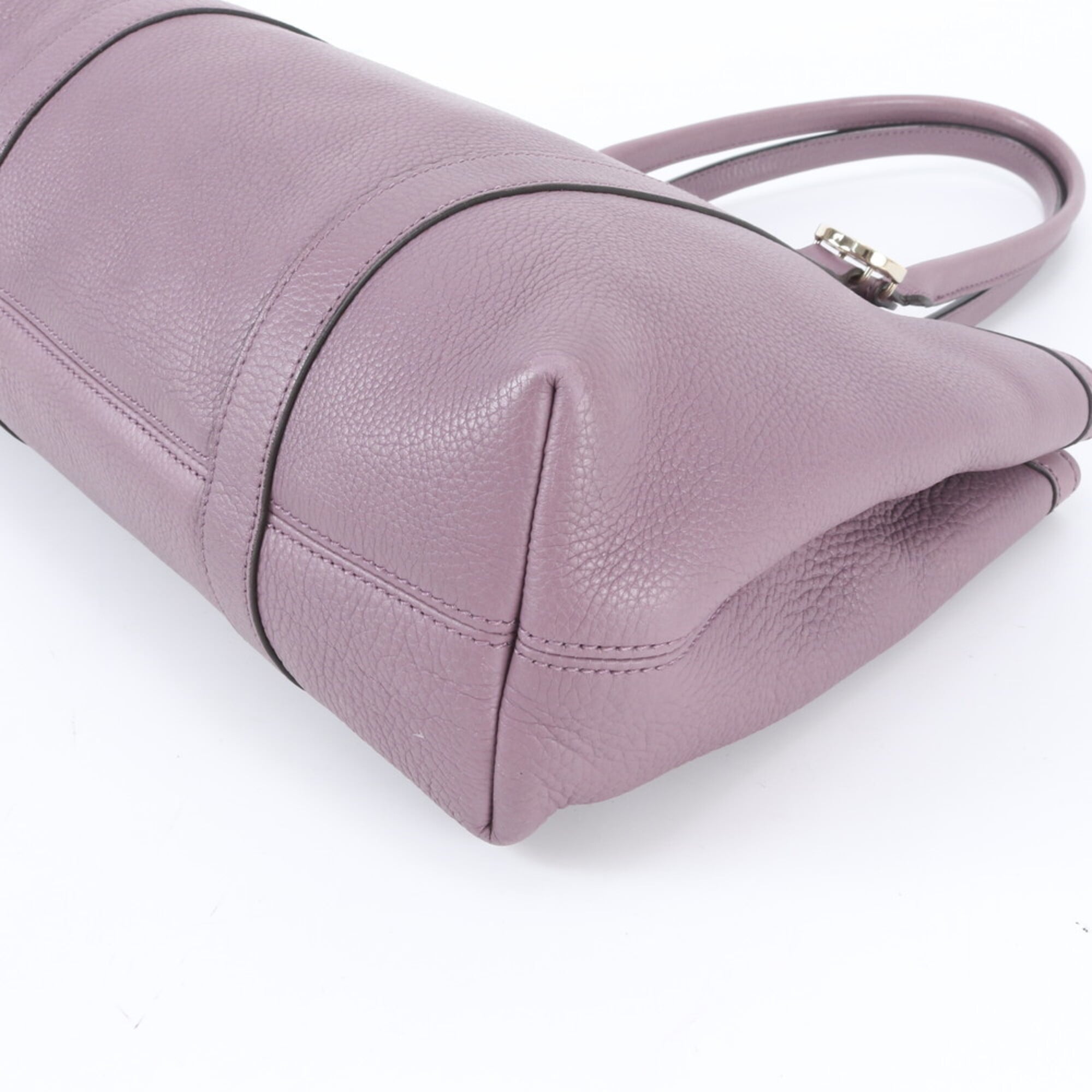 Gucci Miss Gg Purple Leather Handbag (Pre-Owned)