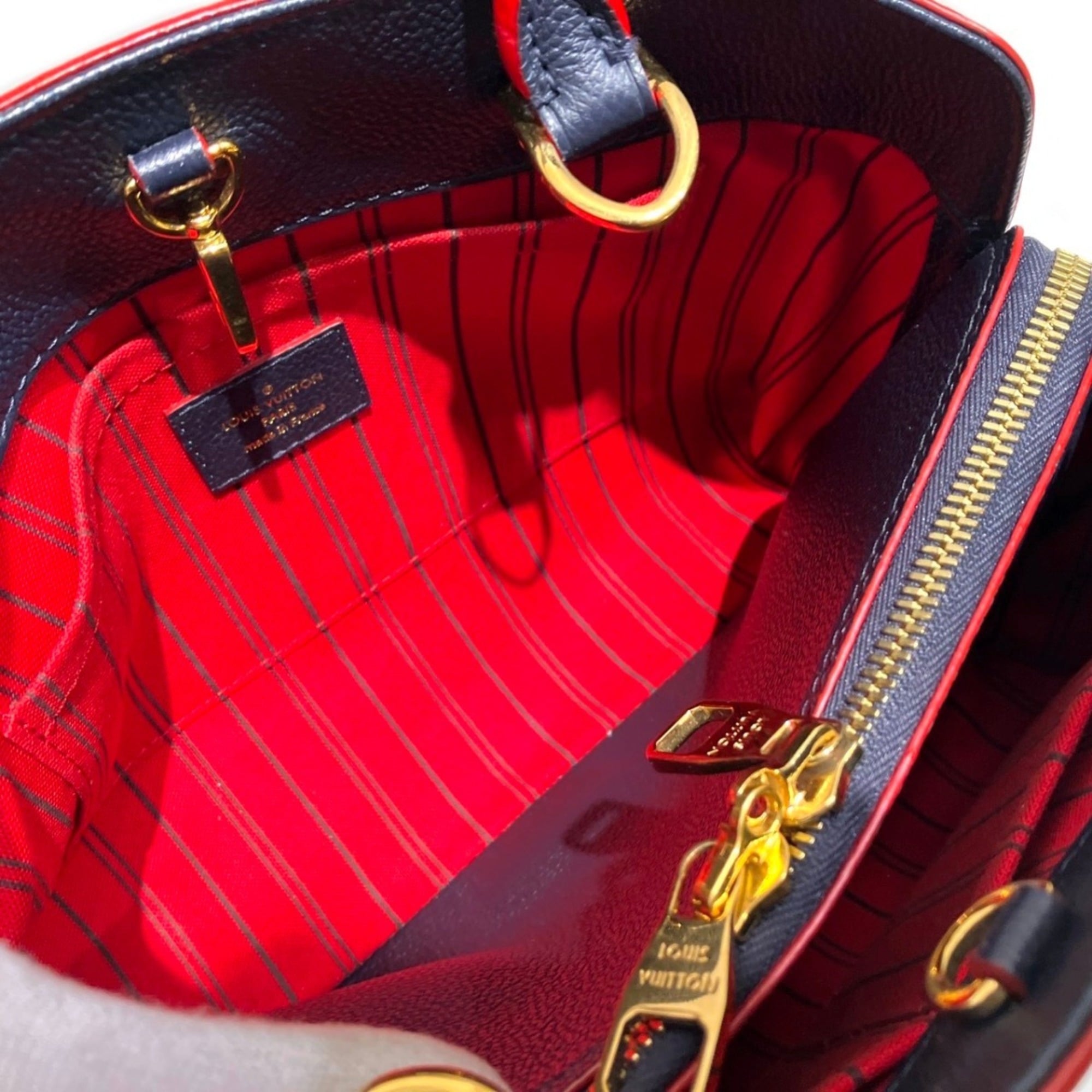 Louis Vuitton Galle Marine Rouge Monogram Leather Handbag (Pre-Owned)