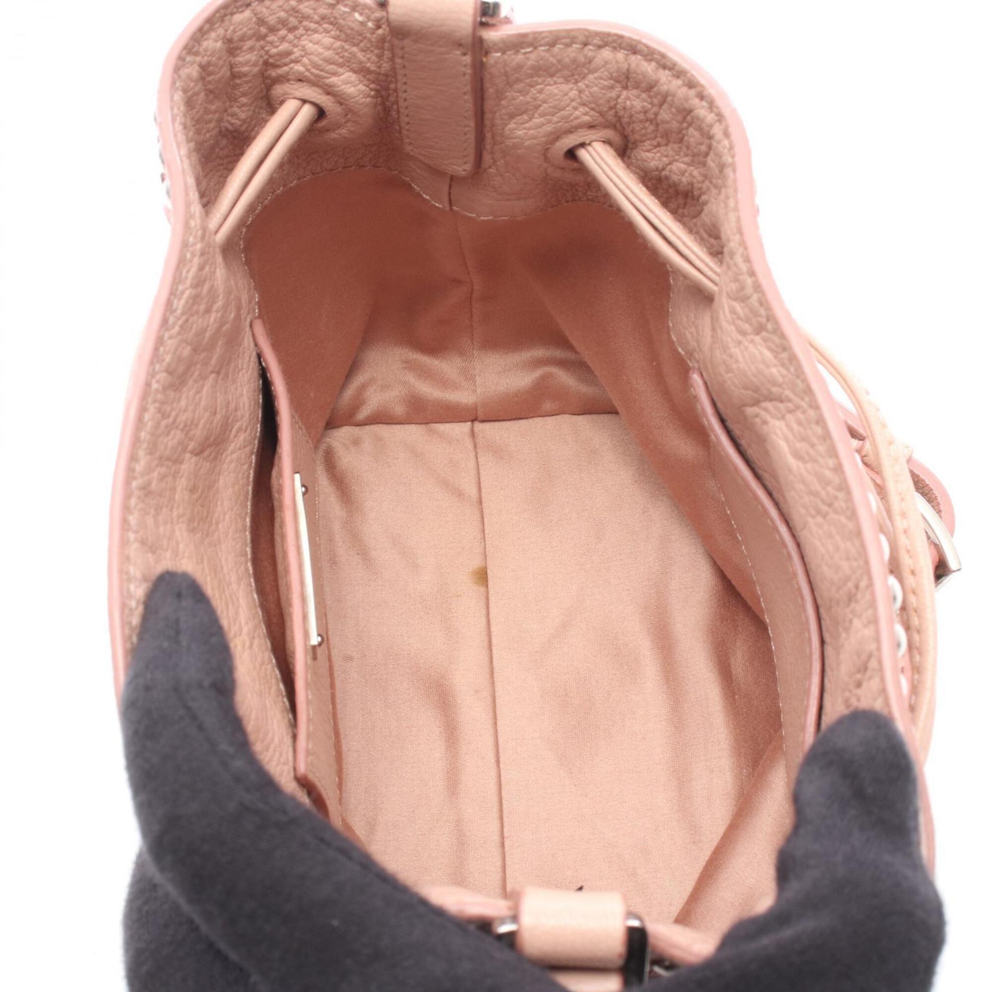 Miu Miu Pink Leather Handbag Shoulder Bag (Pre-Owned)