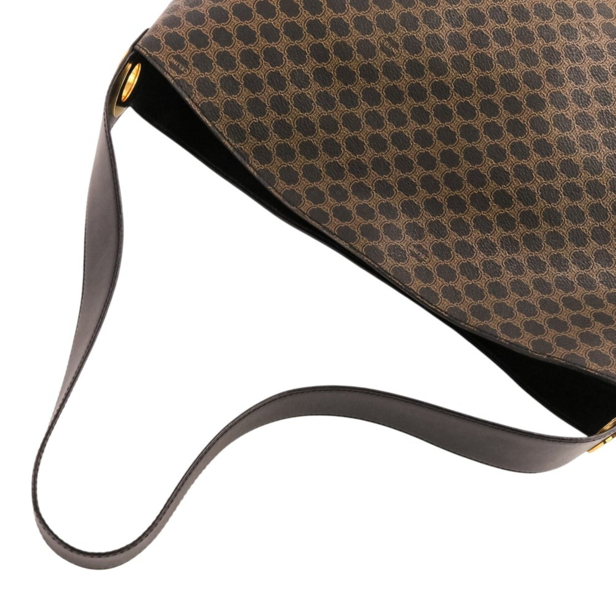 Celine Macadam Black Brown Pvc Shoulder Bag (Pre-Owned)