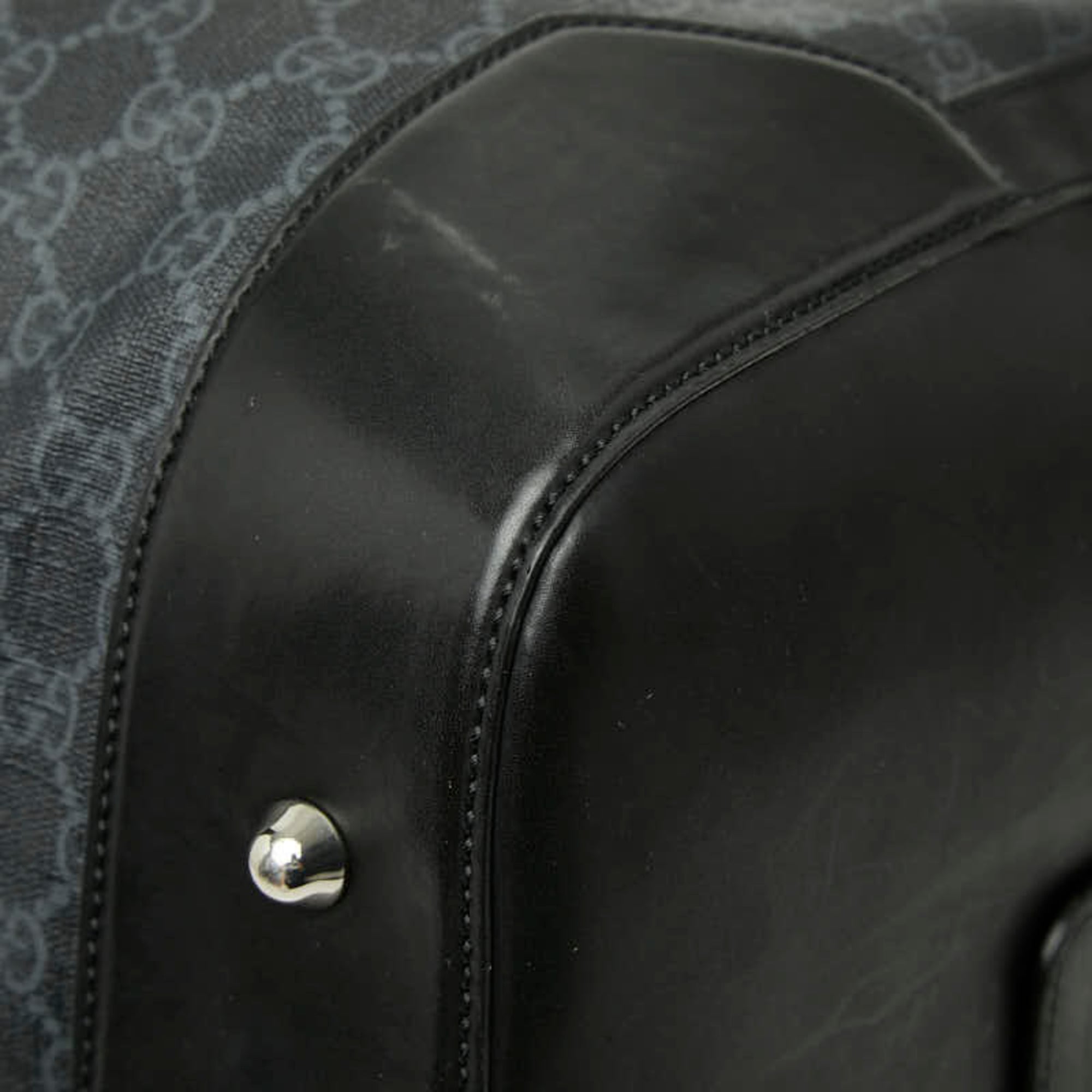 Gucci Black Pvc Leather Boston Bag Shoulder Bag (Pre-Owned)