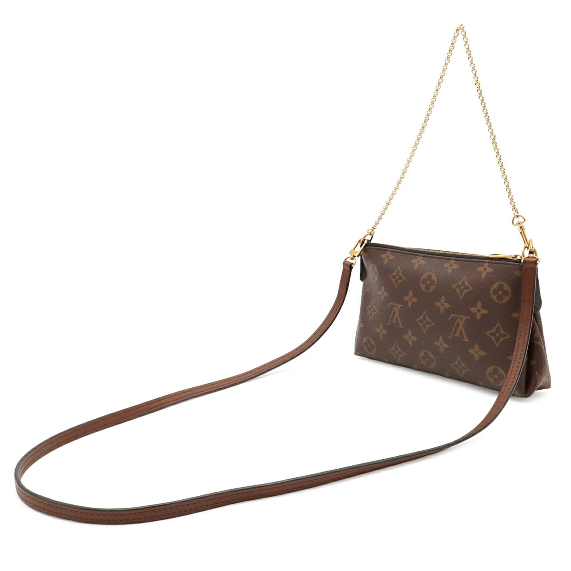 Louis Vuitton Black Monogram Noir White Monogram Clutch Bag Shoulder Bag (Pre-Owned)