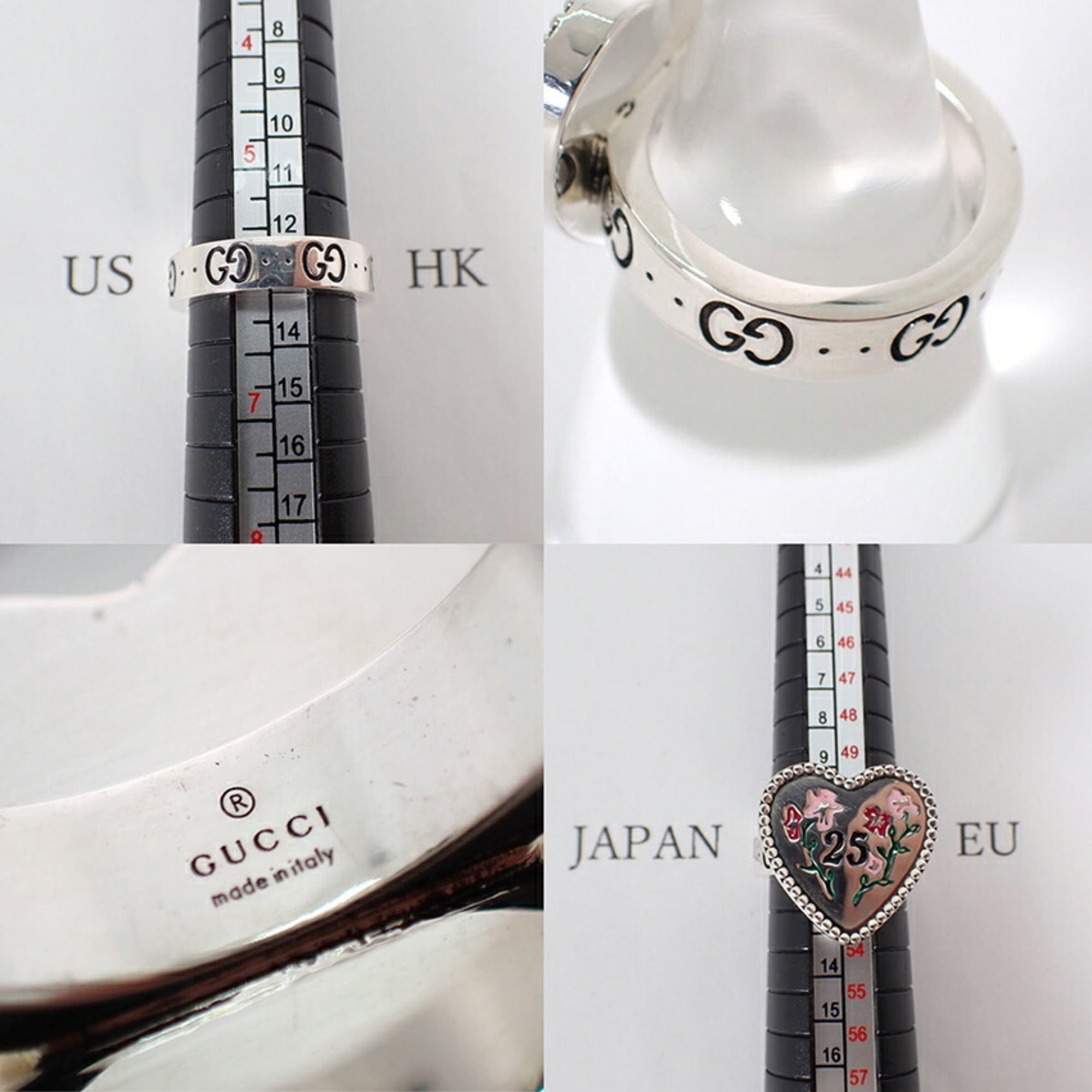 Gucci Sterling Silver 925 Band Ring (Pre-Owned)