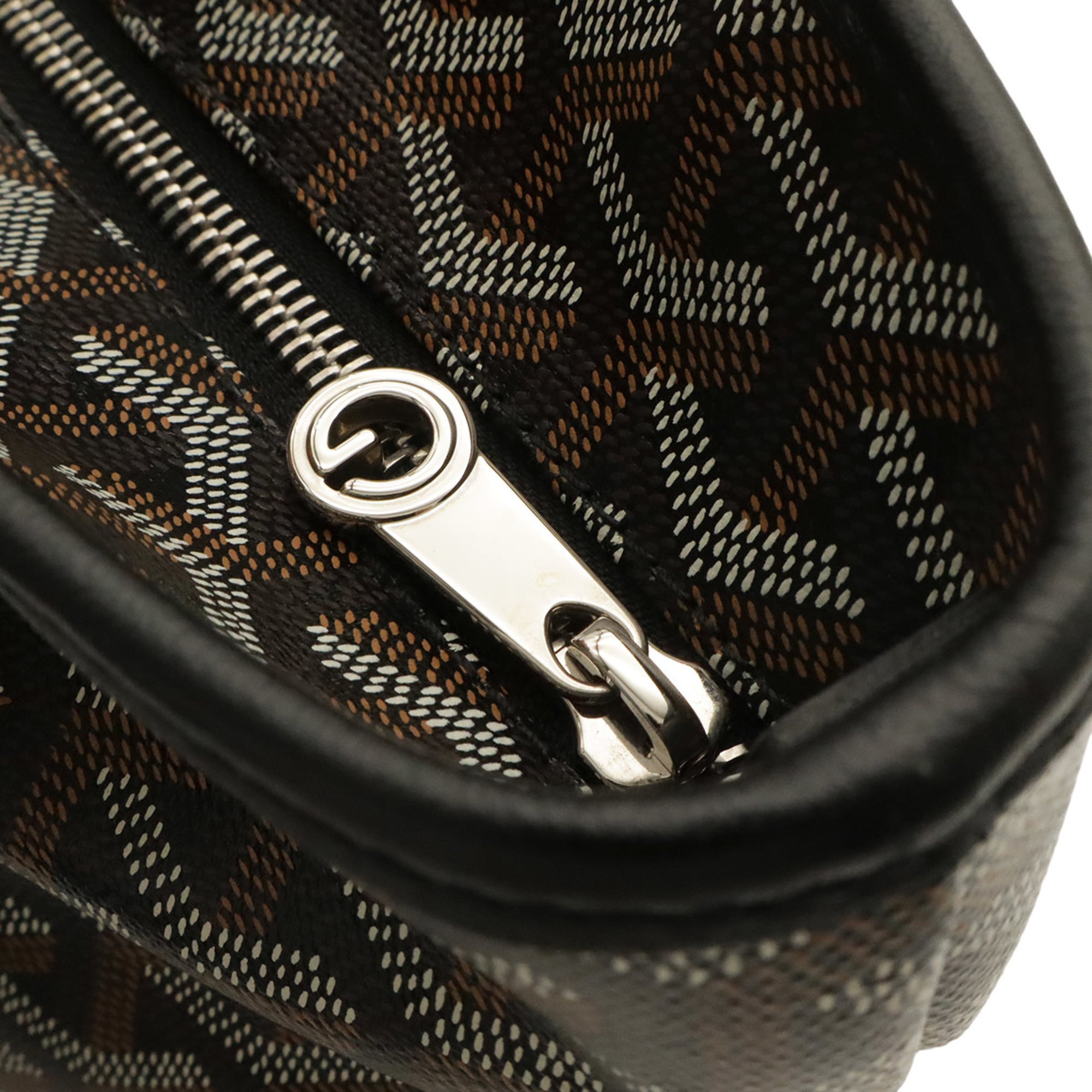 Goyard Black Brown White Coated Canvas Pvc Leather Shoulder Bag Tote Bag (Pre-Owned)