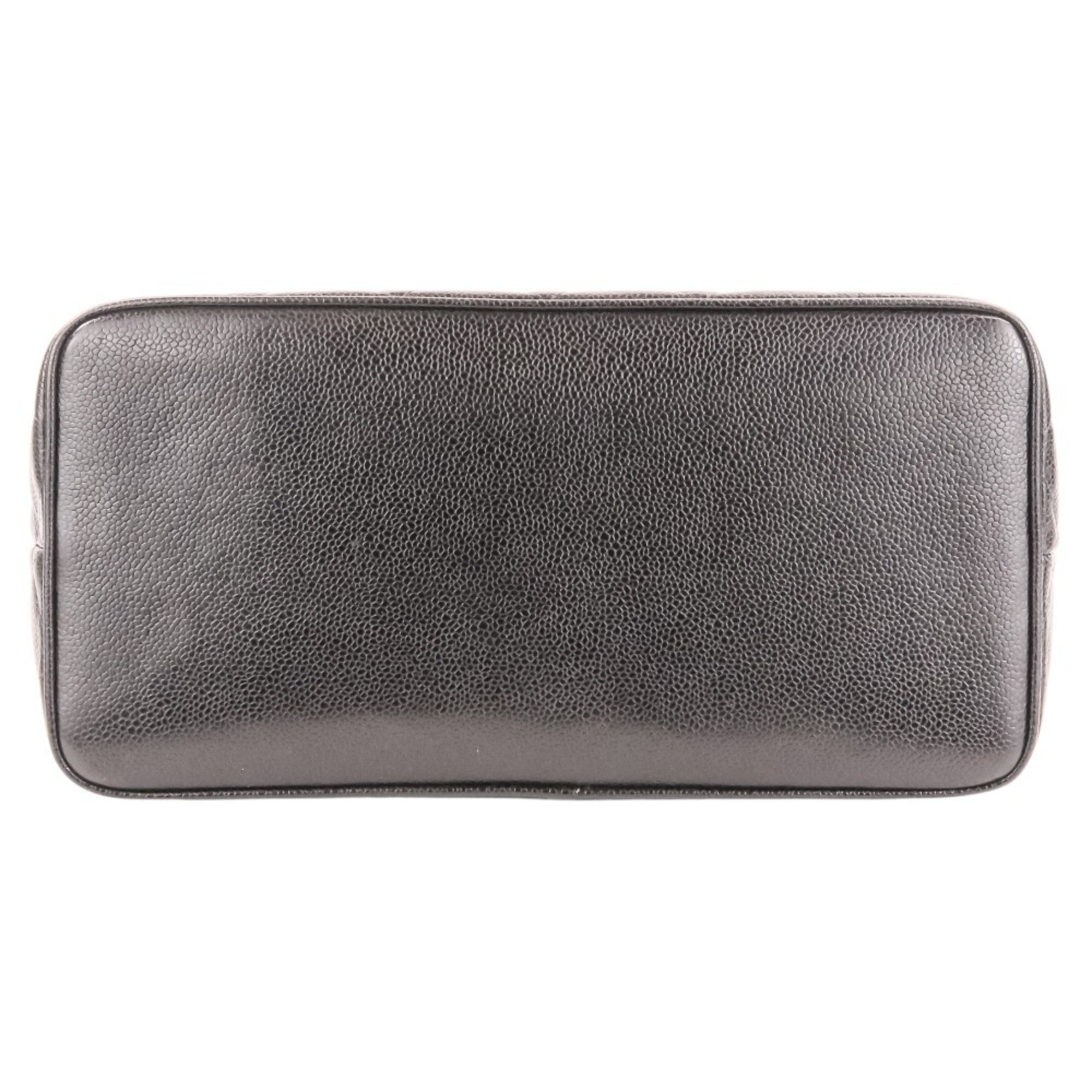 Chanel Matelasse Black Grained Calfskin Handbag Tote Bag (Pre-Owned)
