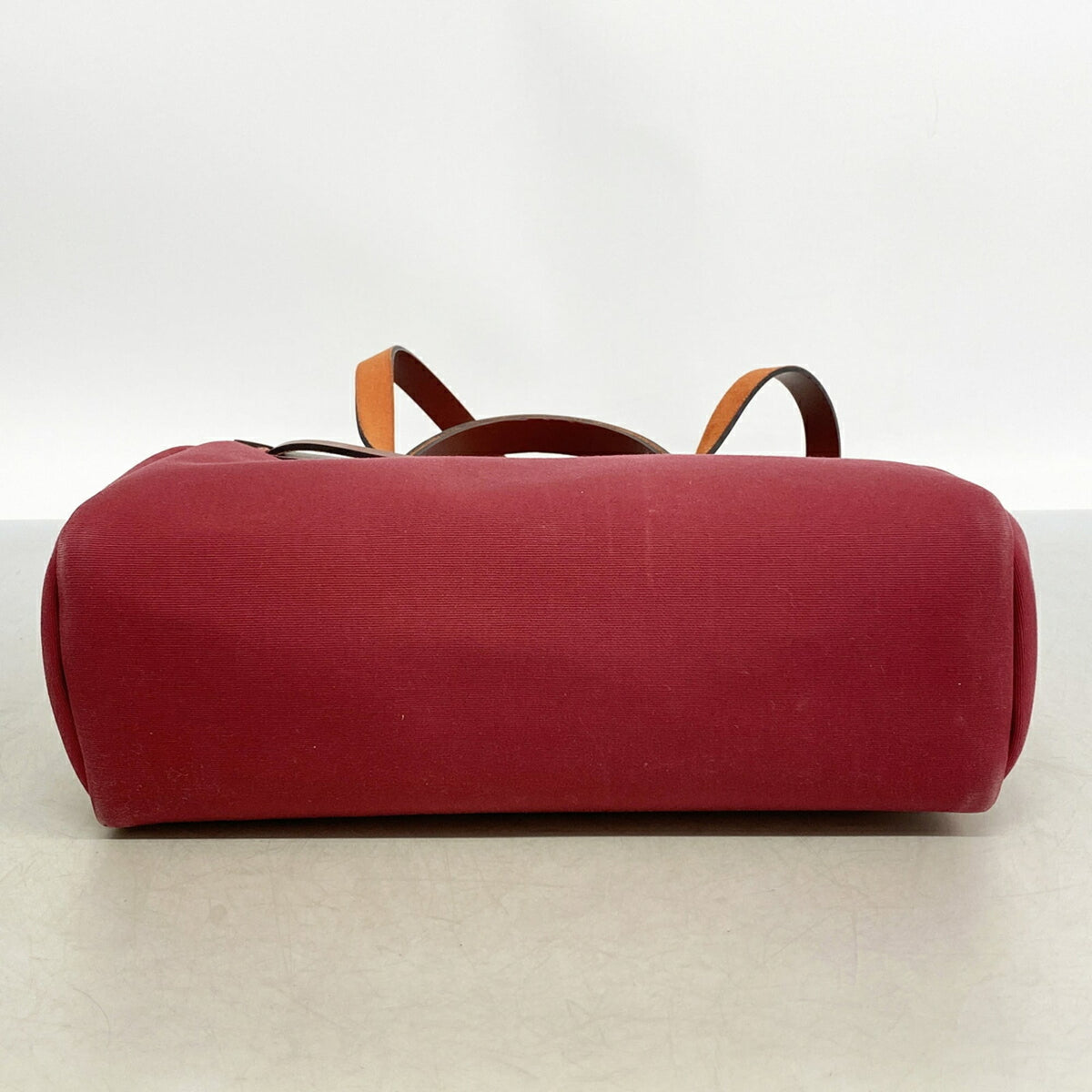 Hermes Red Color Toile Officier Handbag (Pre-Owned)