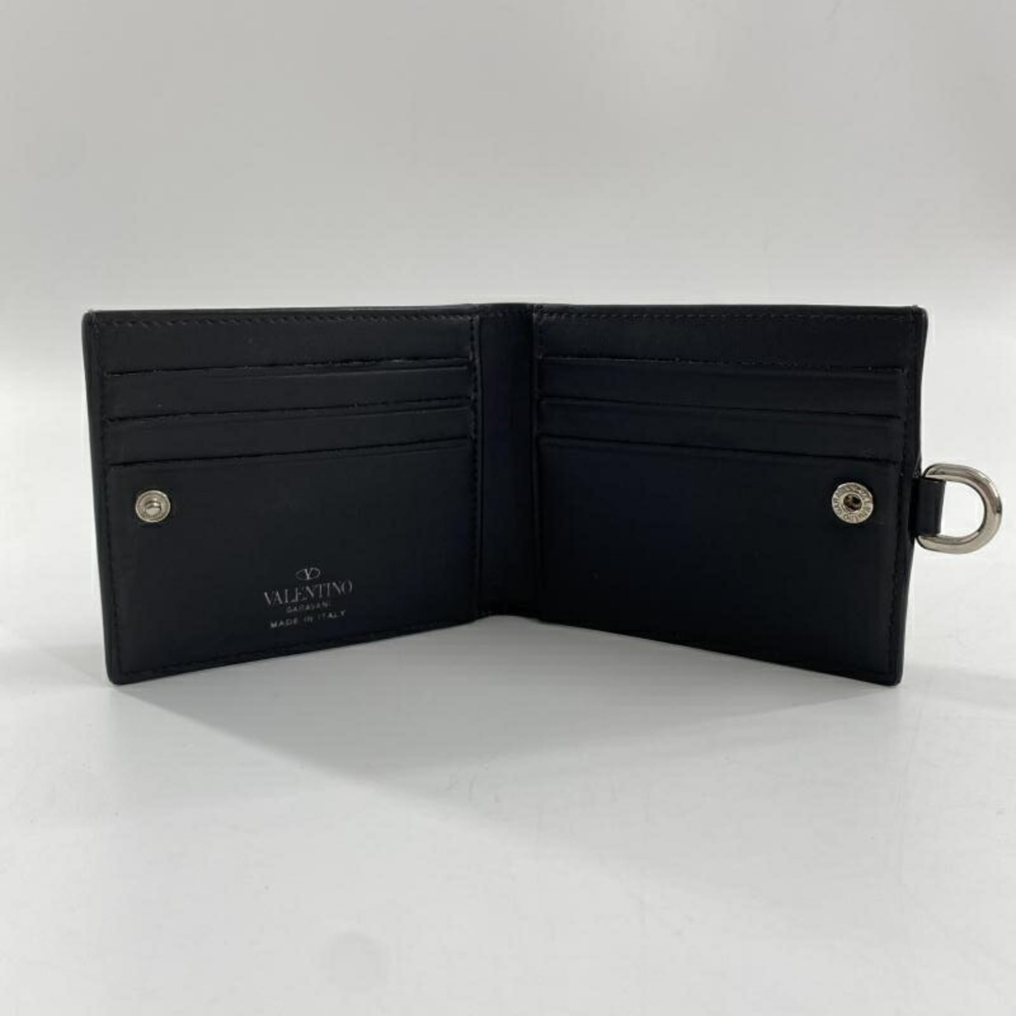Valentino Garavani Black Leather Chain/Shoulder Wallet (Pre-Owned)